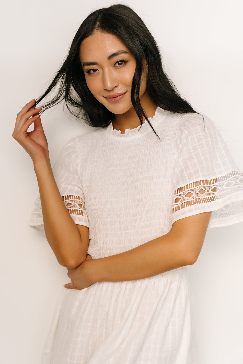 Loveland Geo Lace Maxi Dress | Off White