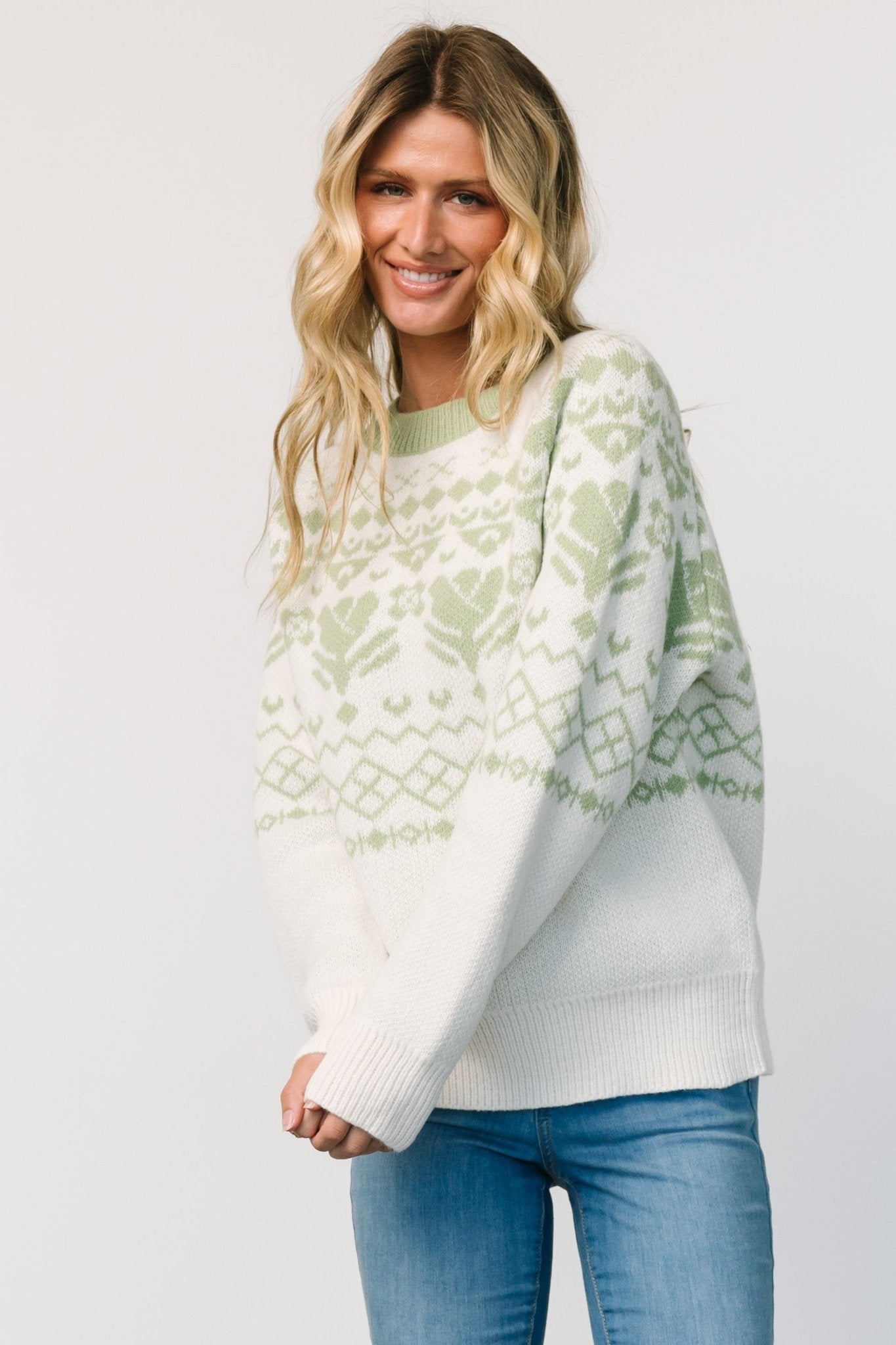 Lucerne Sweater | Ivory + Sage