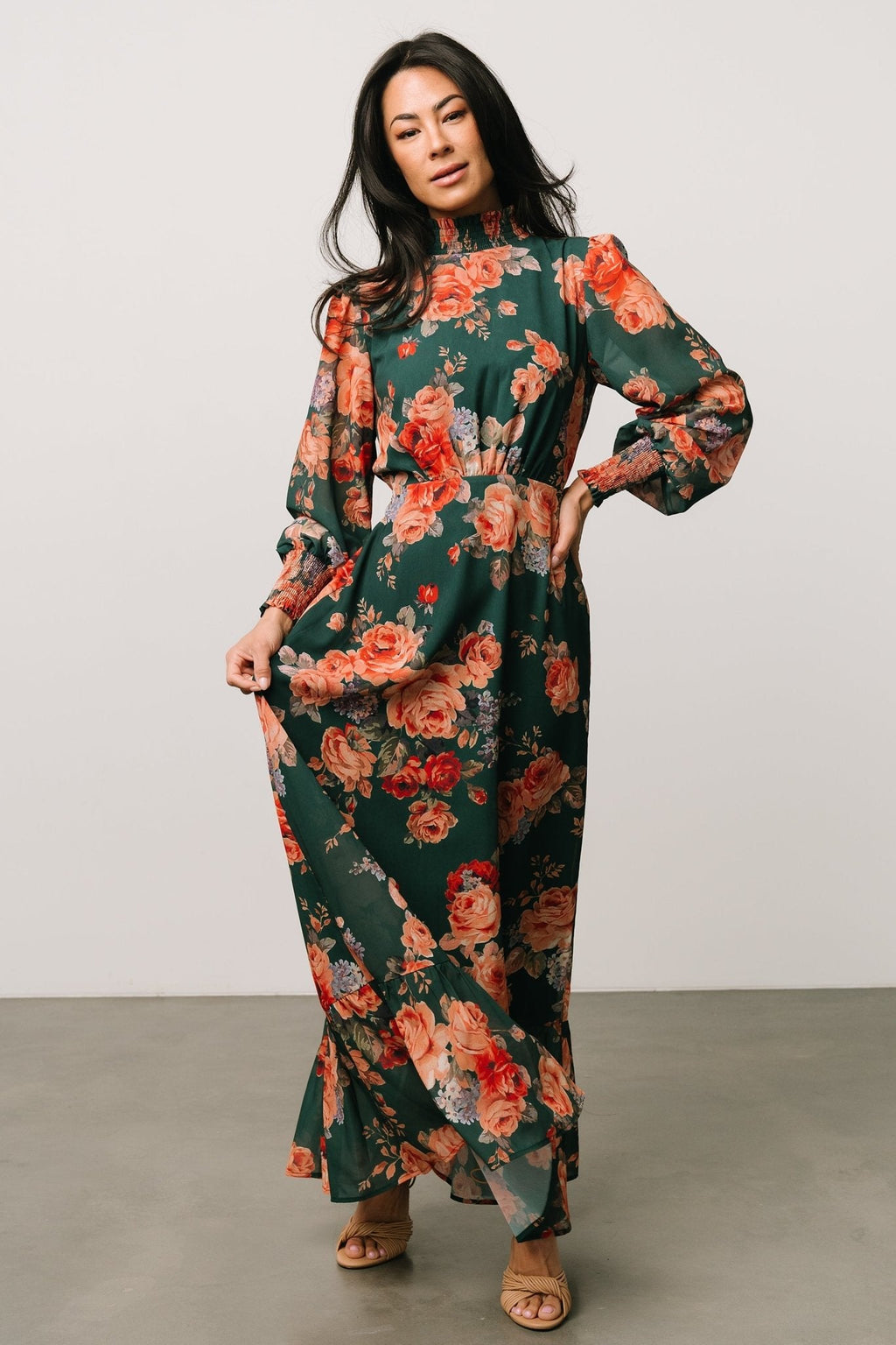 Luciana Maxi Dress | Green Multi