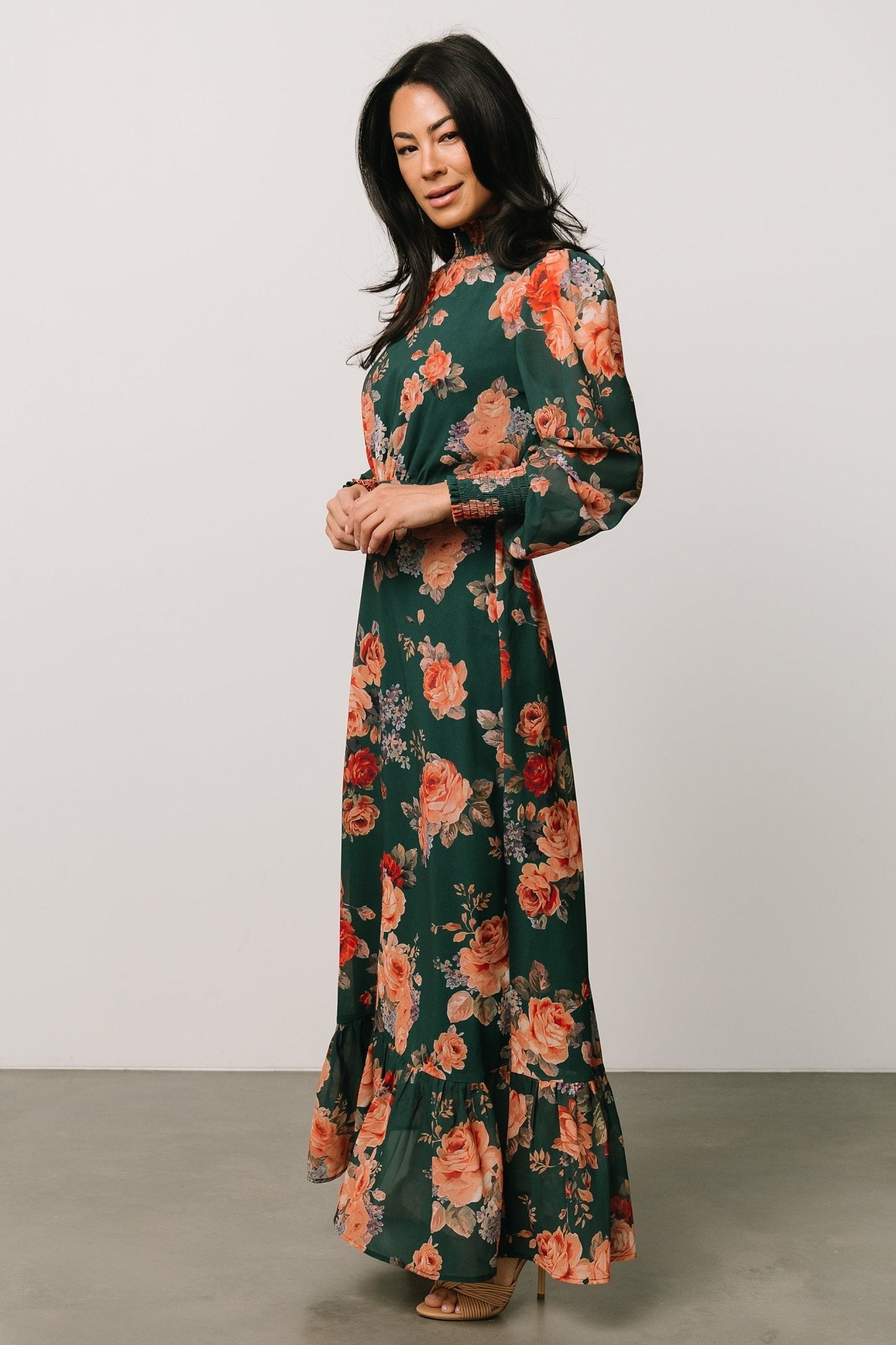 Luciana Maxi Dress | Green Multi