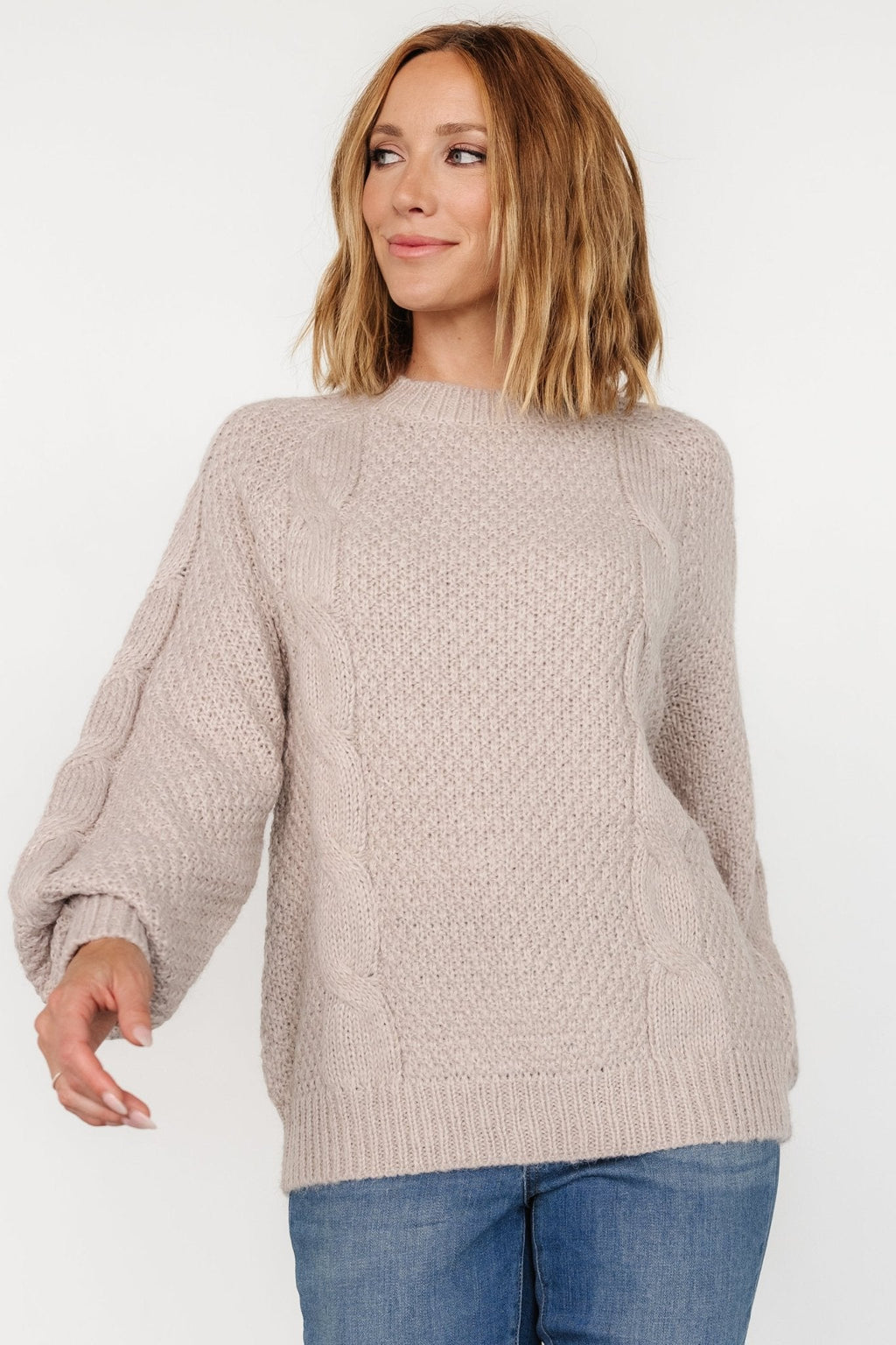 Lukas Cable Knit Sweater | Natural
