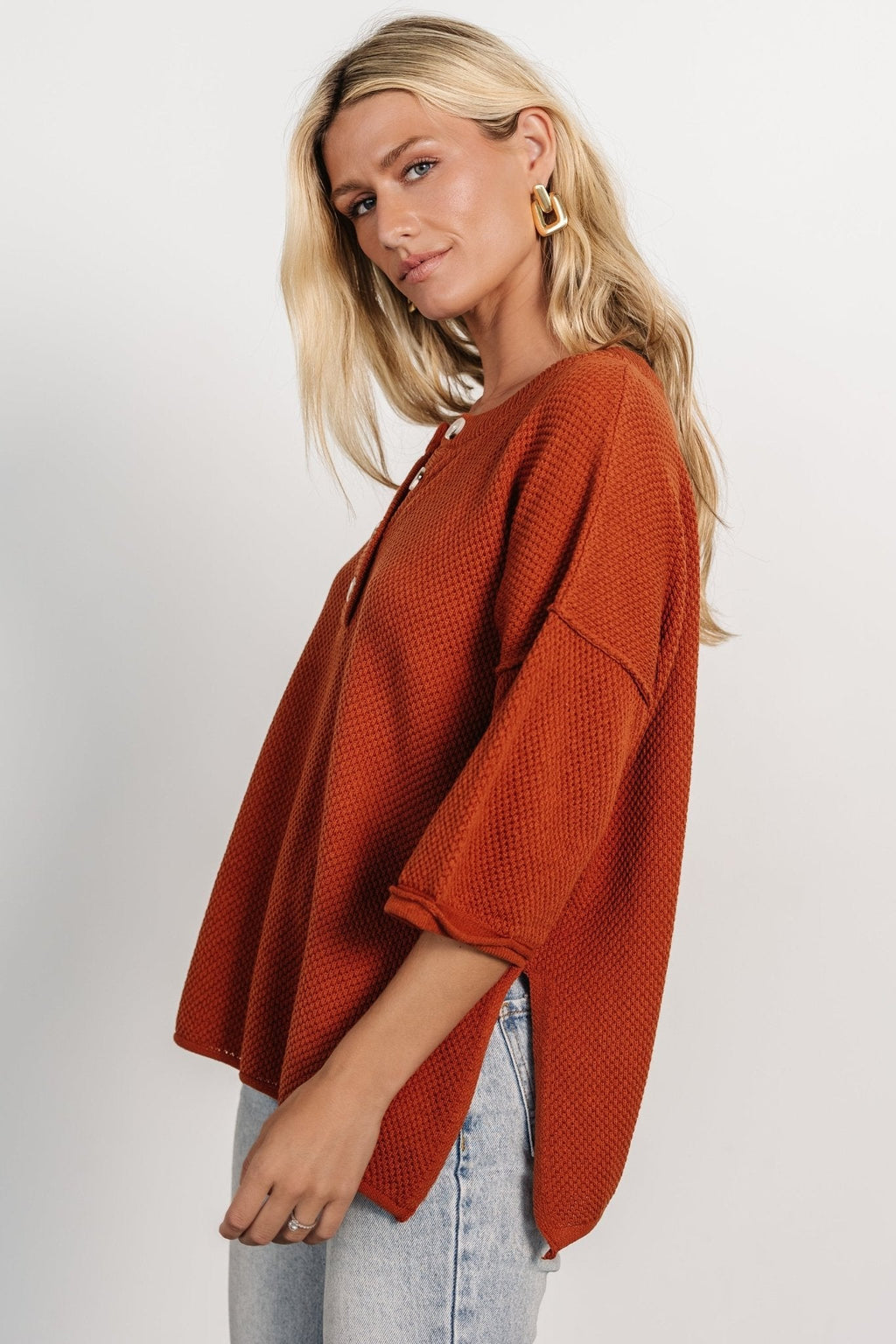 Maddock Knit Top | Rust