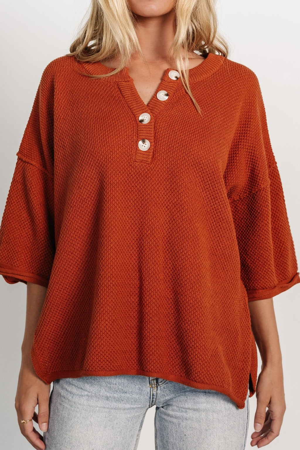 Maddock Knit Top | Rust