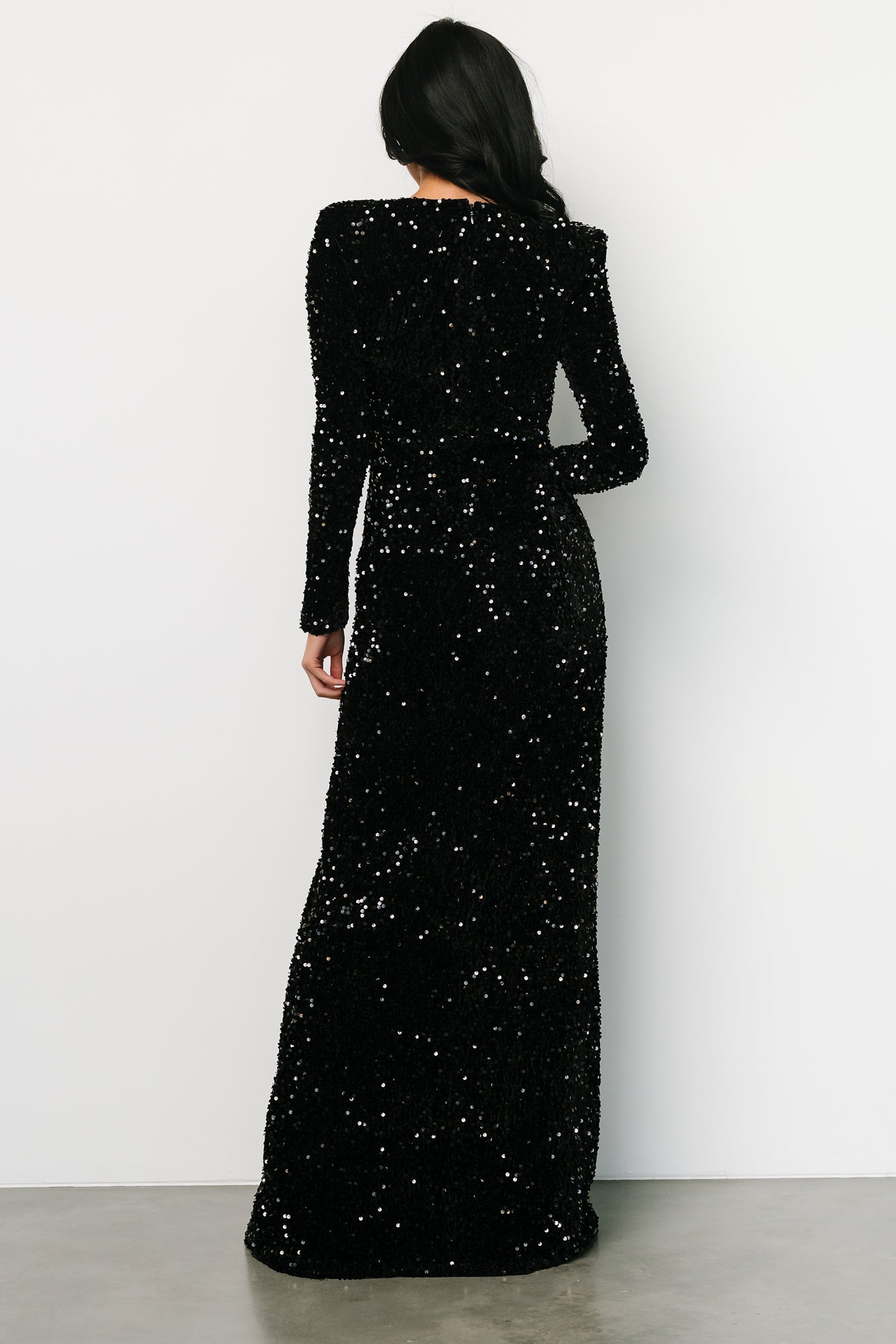 Madonna Sequin Maxi Dress | Black