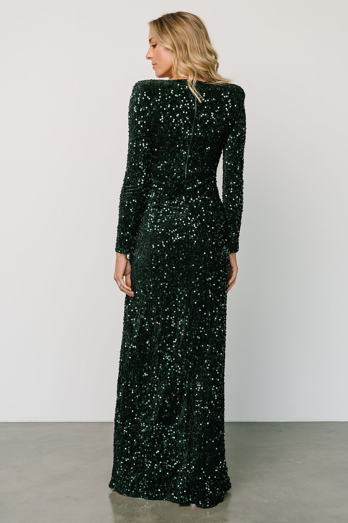 Madonna Sequin Maxi Dress | Emerald