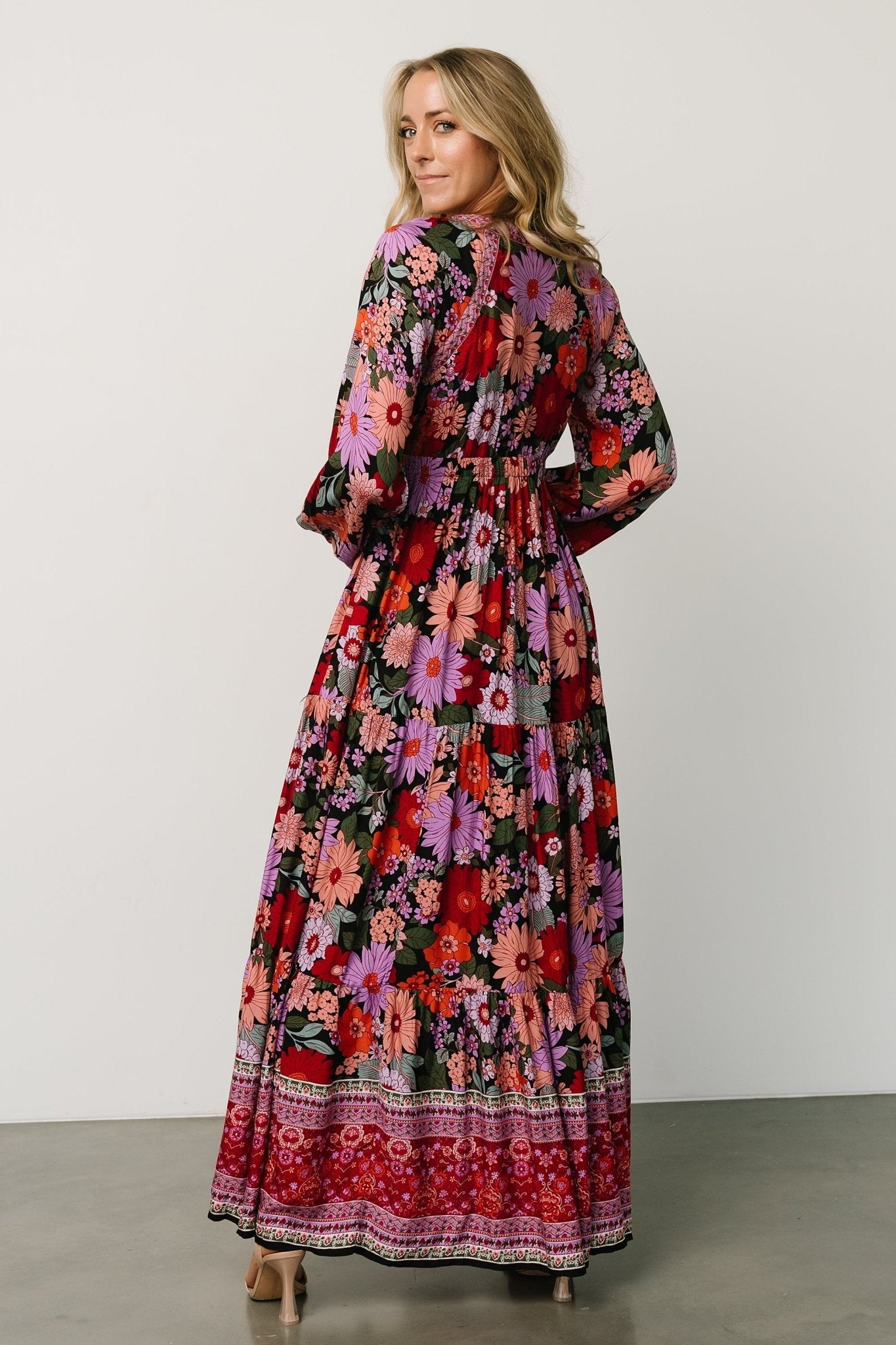 Malena Maxi Dress | Black Multi