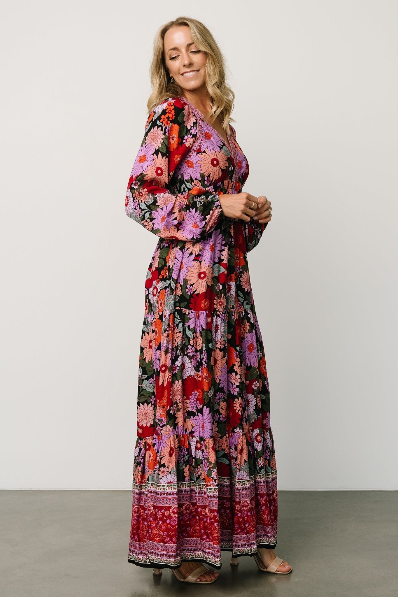 Malena Maxi Dress | Black Multi