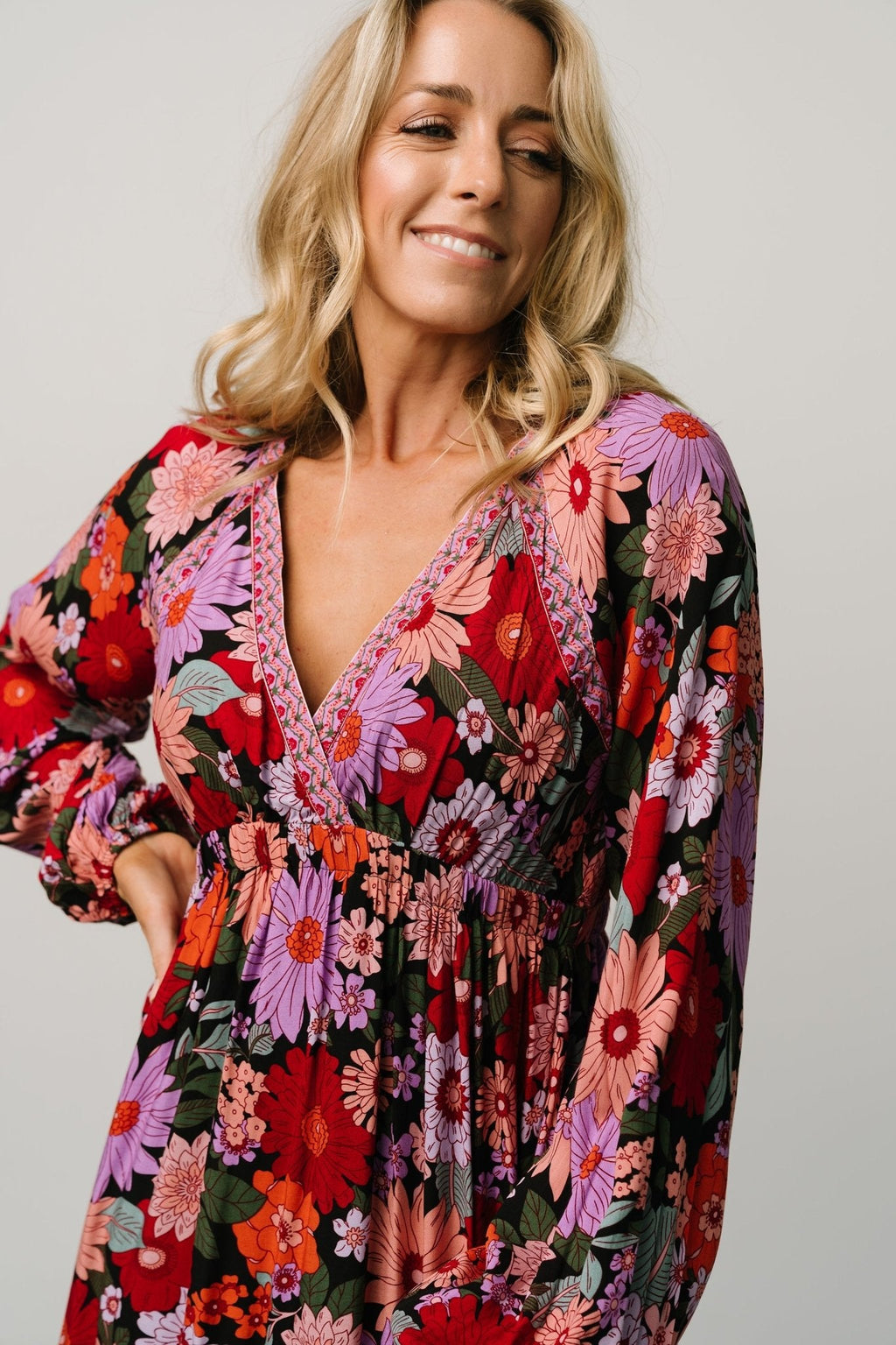 Malena Maxi Dress | Black Multi