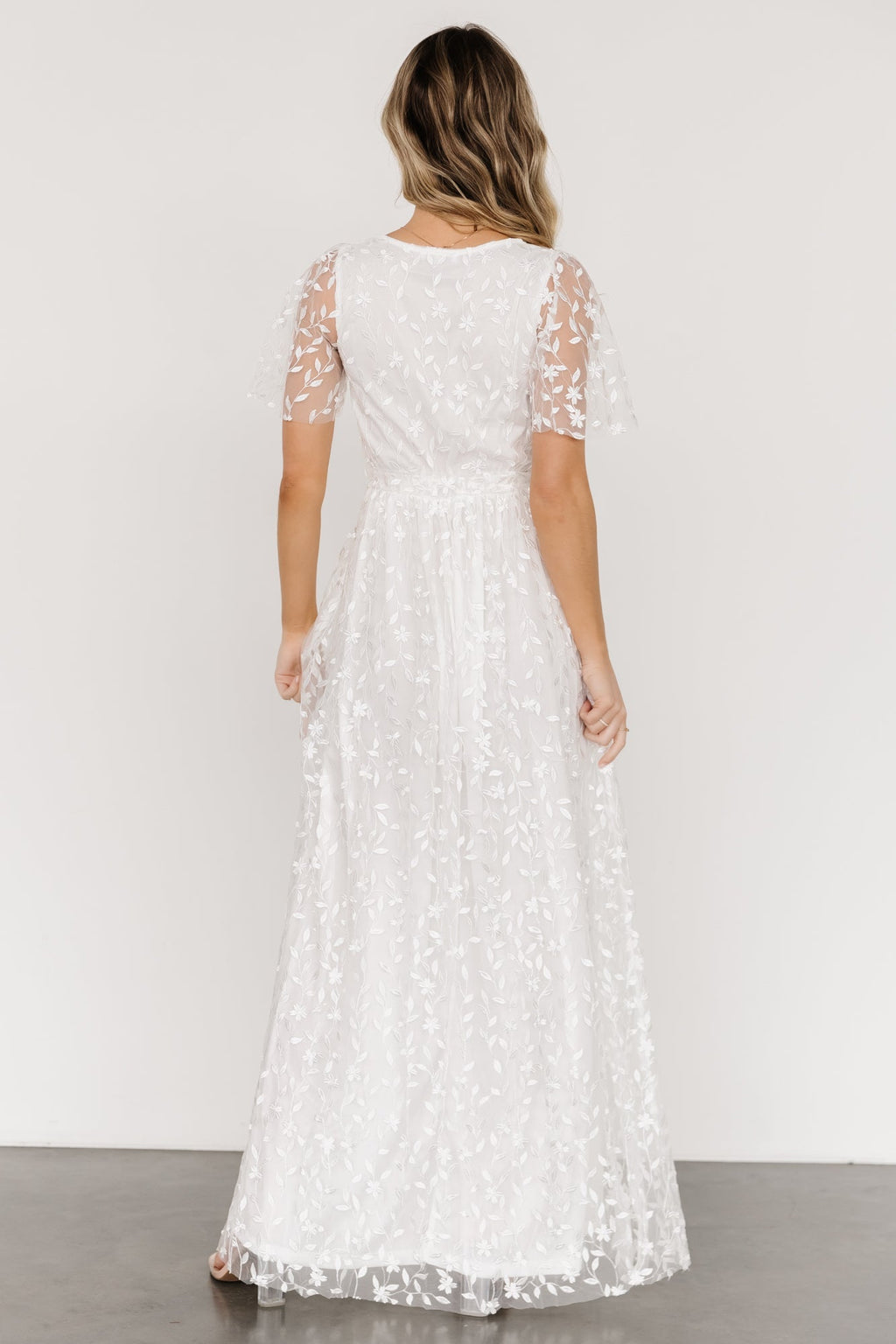 Marseille Embossed Maxi Dress | White