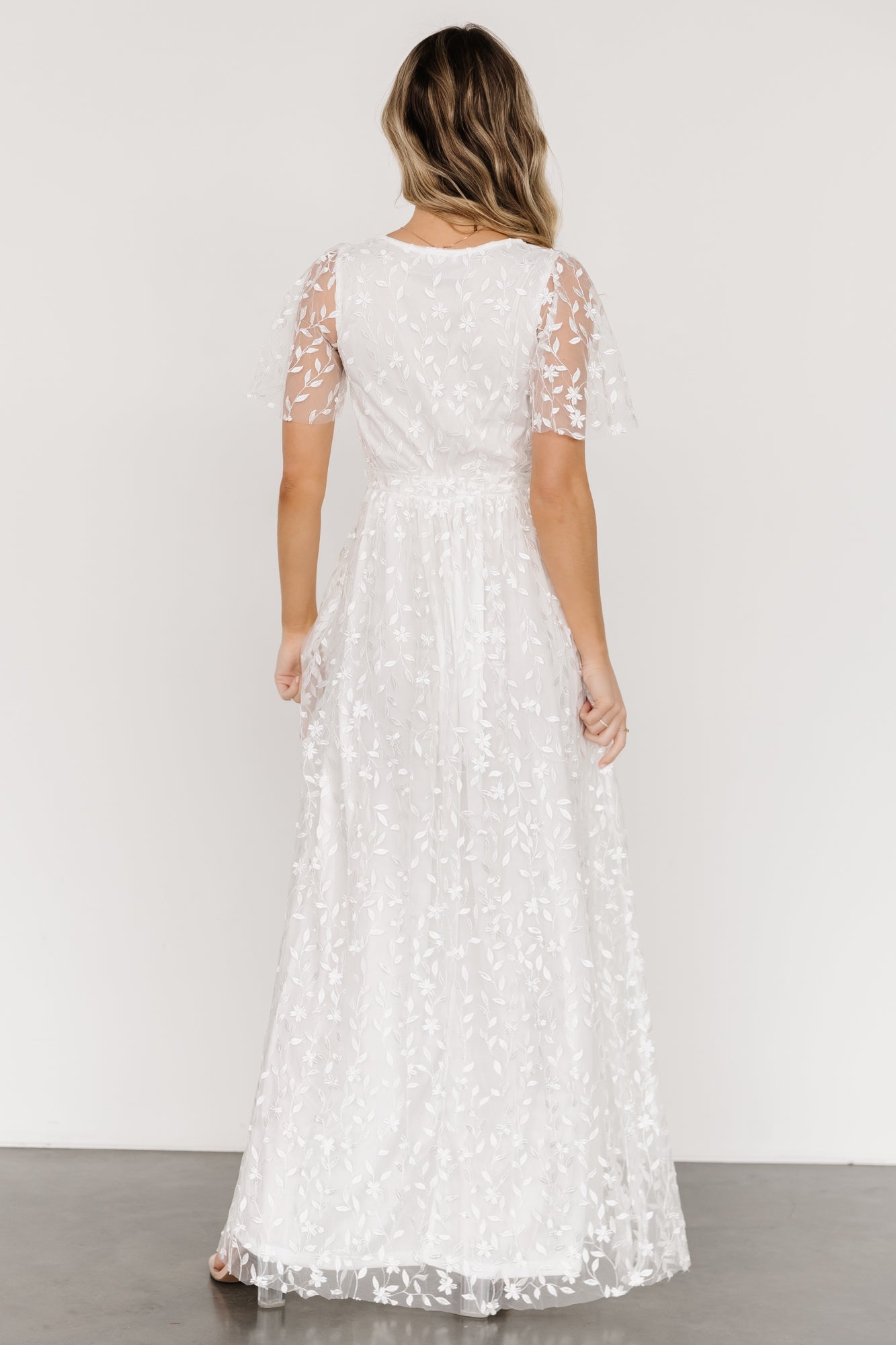 Marseille Embossed Maxi Dress | White