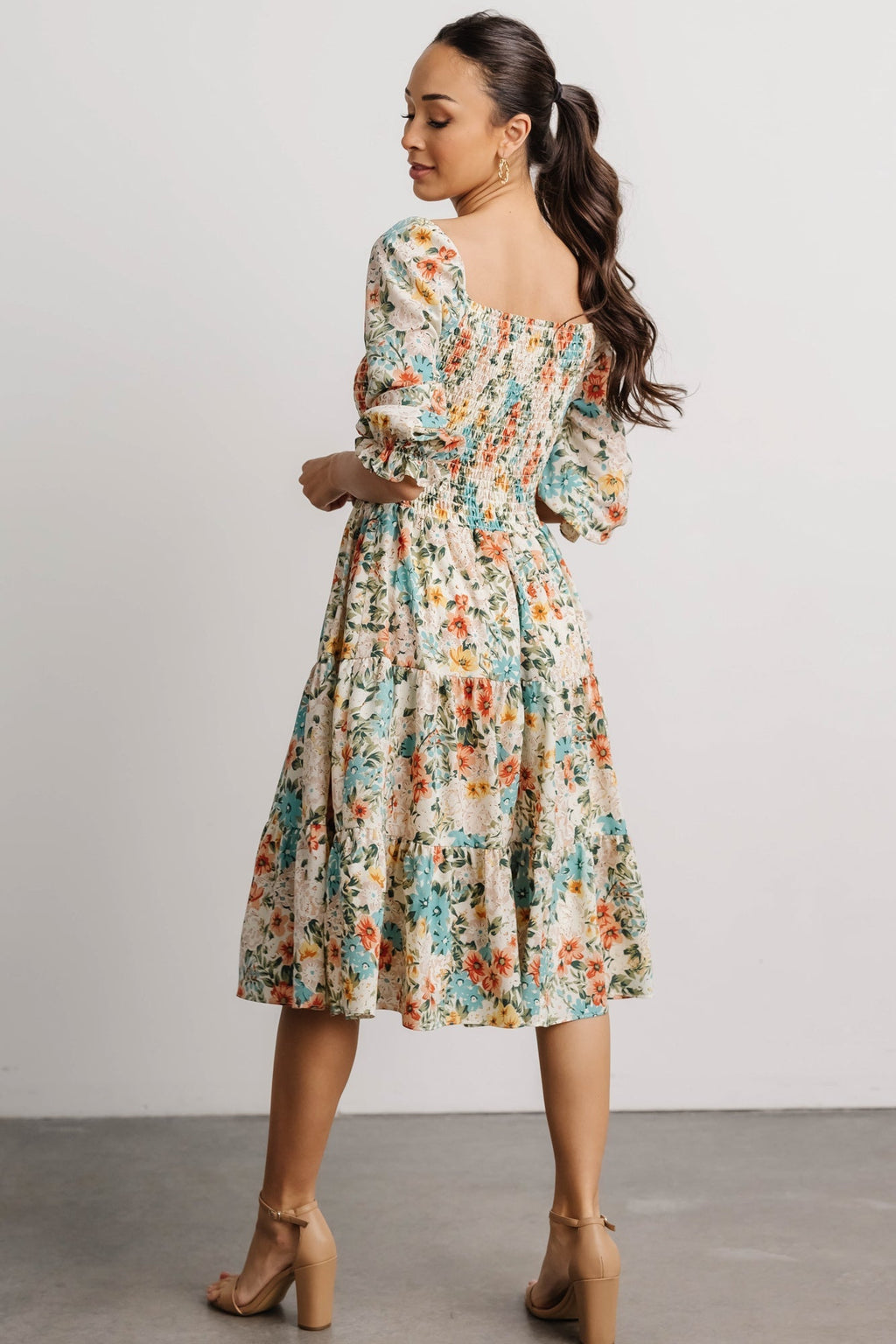 Marta Smocked Midi Dress | Summer Floral