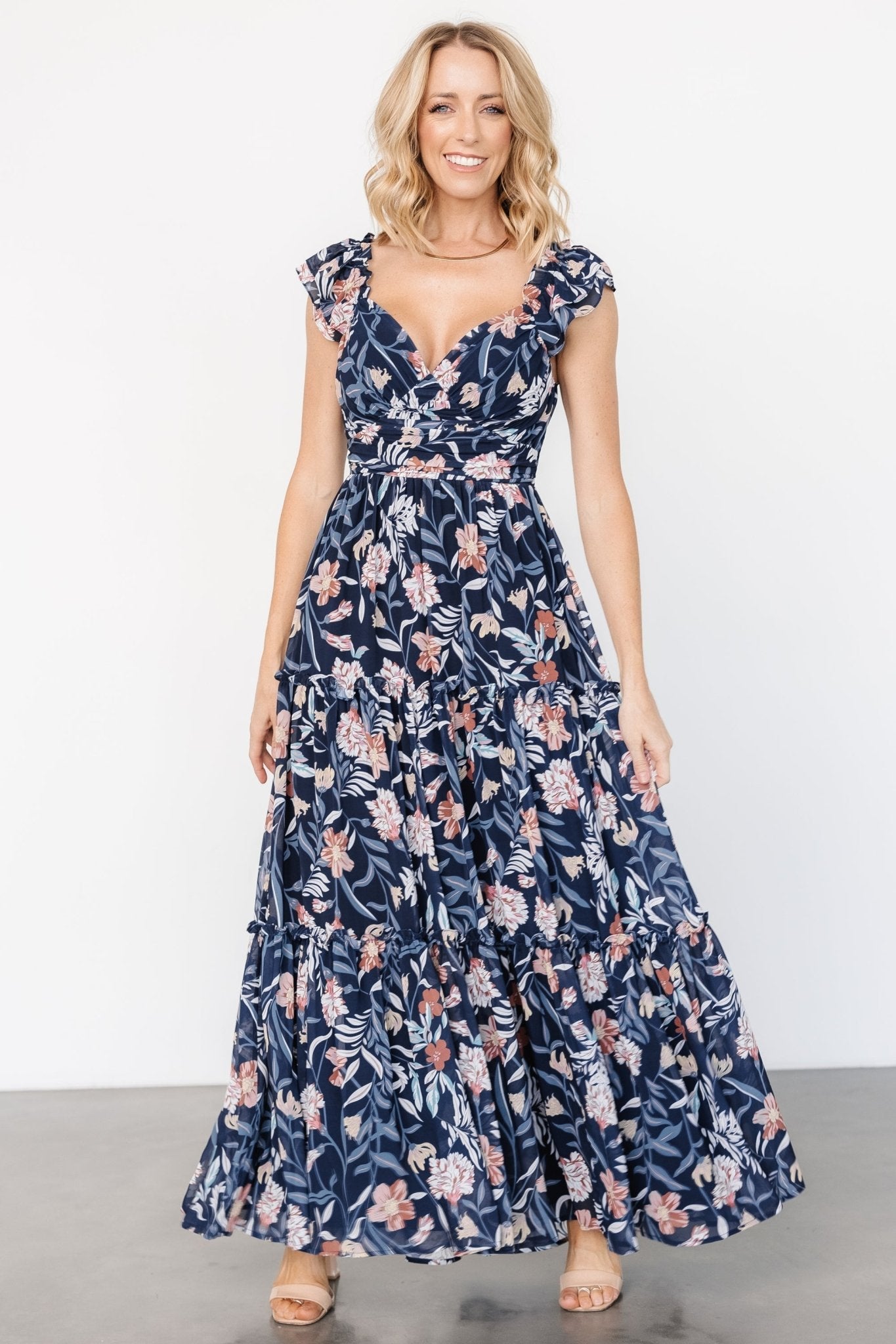 Martina Maxi Dress | Navy Multi