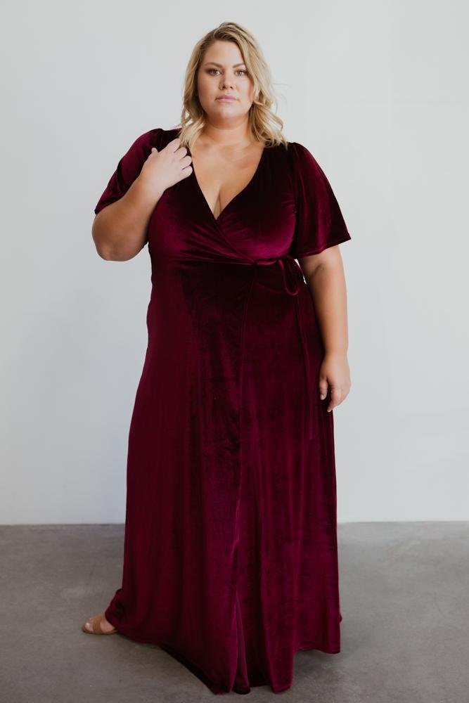 Meghan Velvet Wrap Maxi Dress | Mulberry