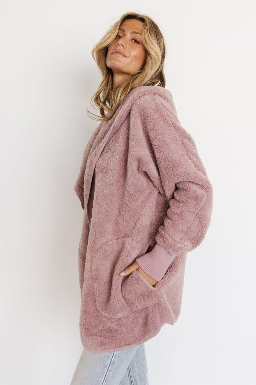 Melrose Teddy Jacket | Dusty Lilac
