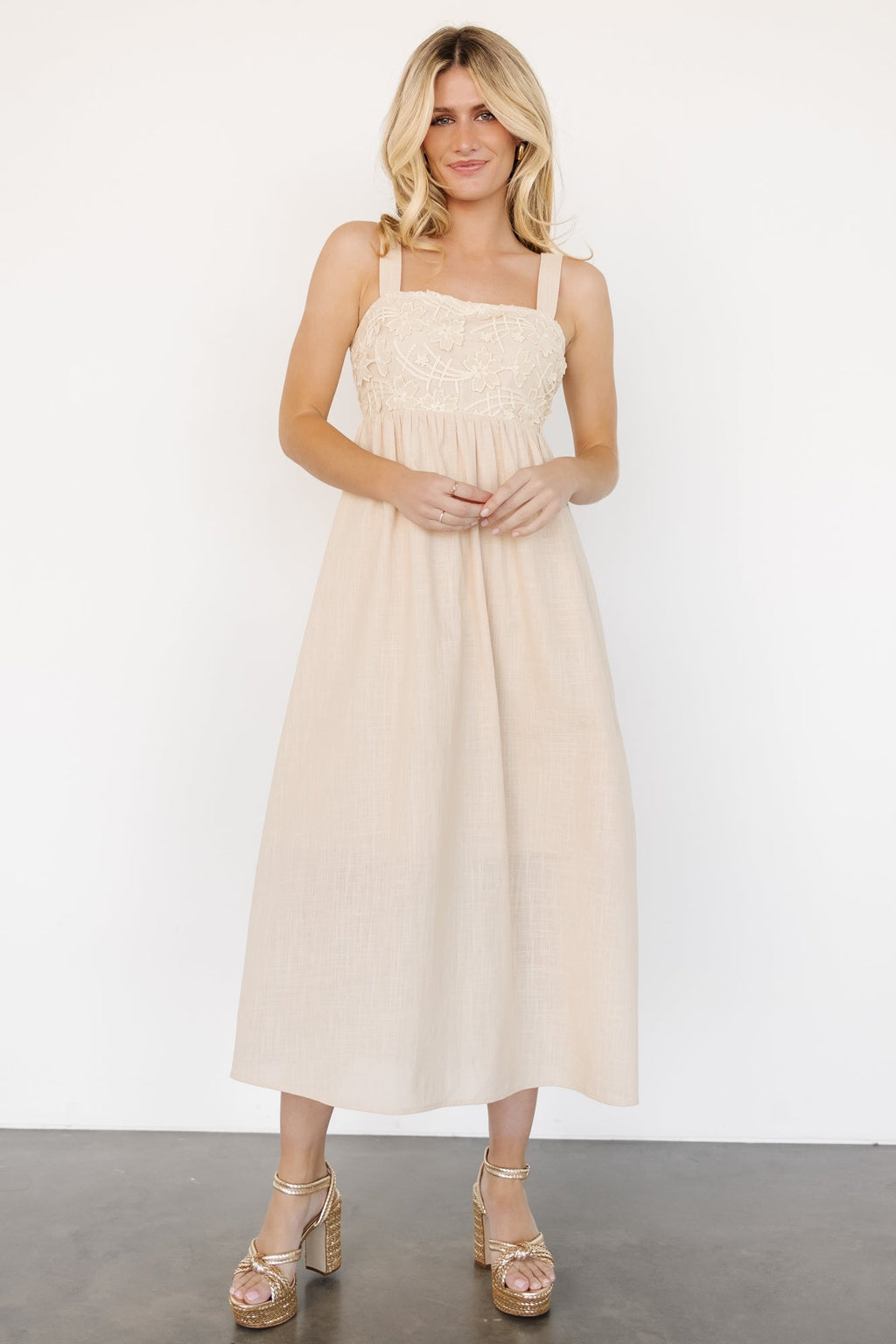 Mia Tie Back Dress | Natural
