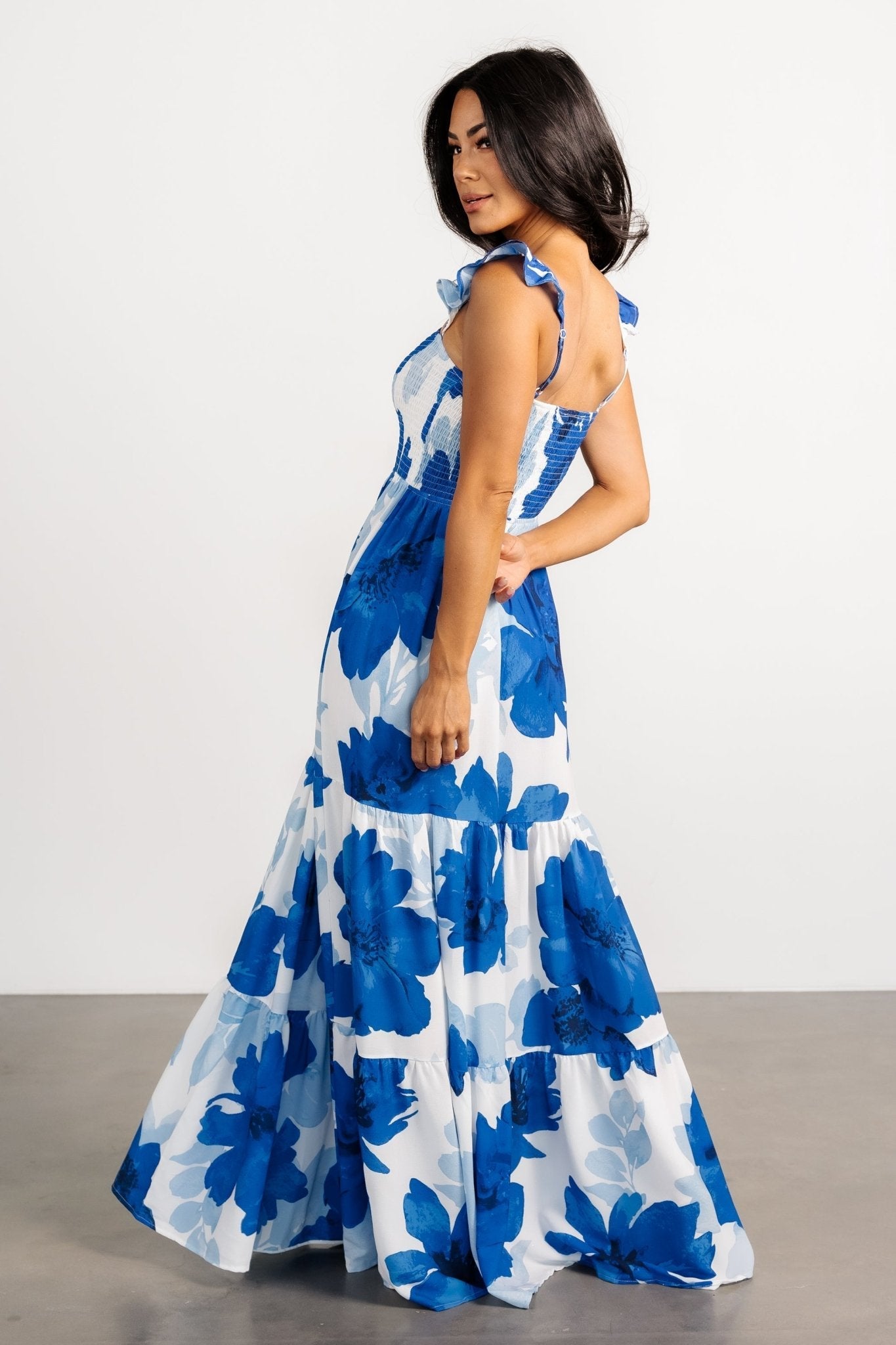 Mikaela Maxi Dress | Blue Floral