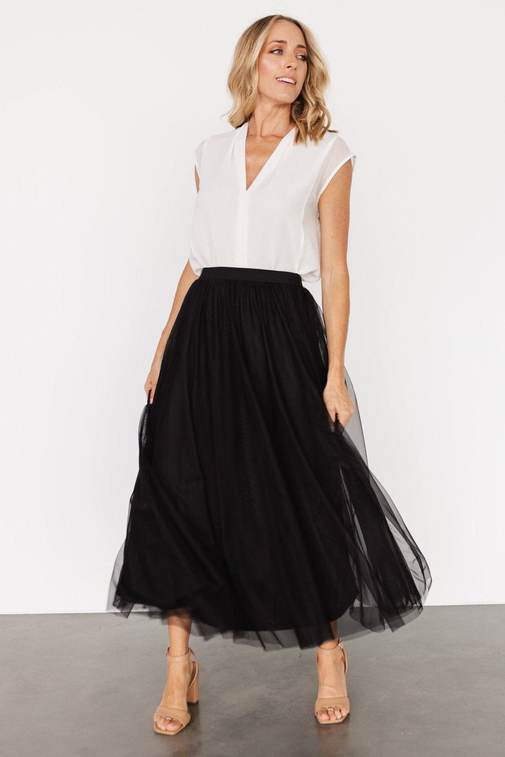 Mila Tulle Skirt | Black