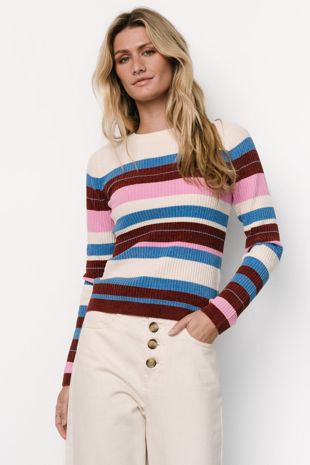 Milwaukee Striped Sweater | Orchid Multi