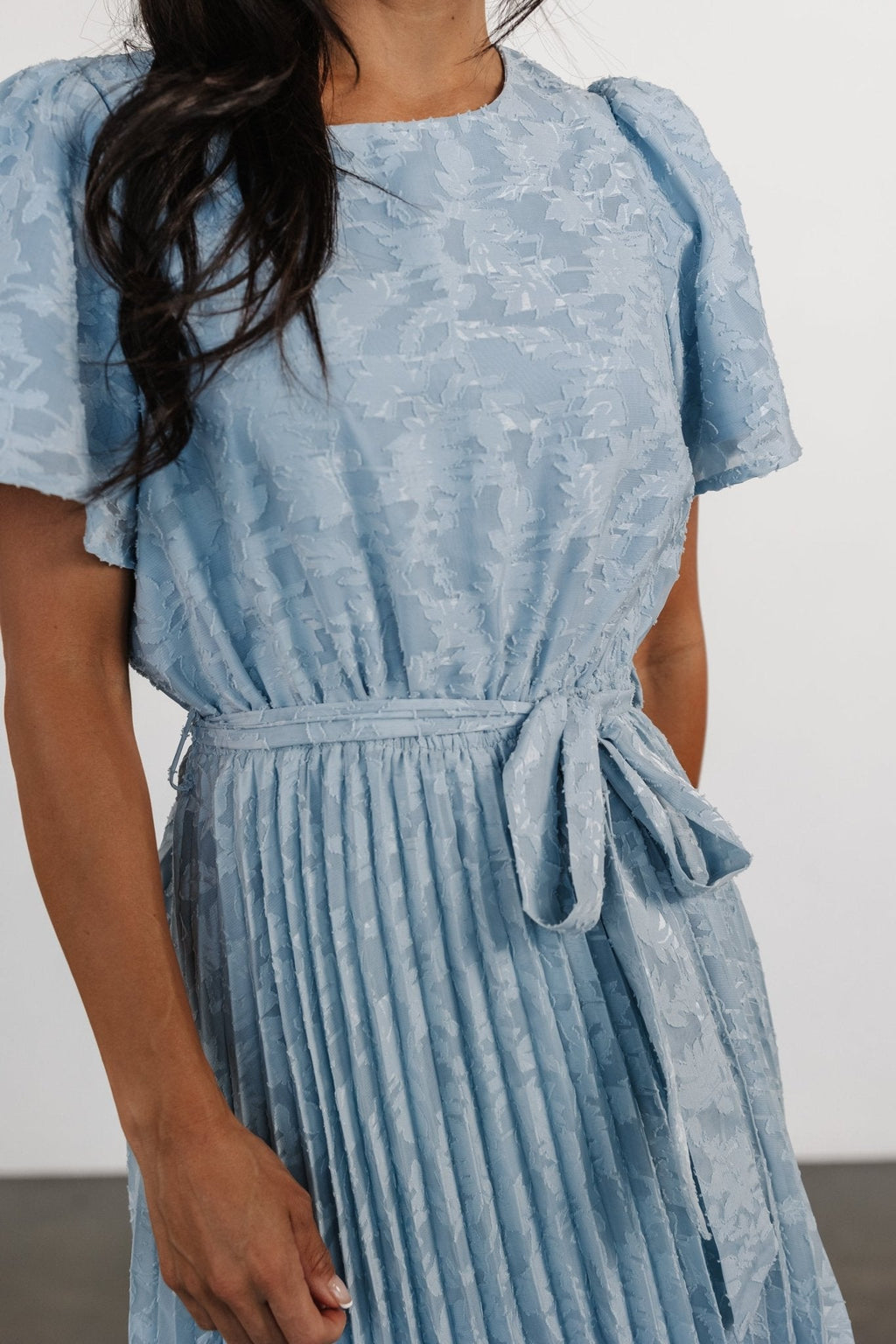 Mindy Pleated Dress | Light Blue