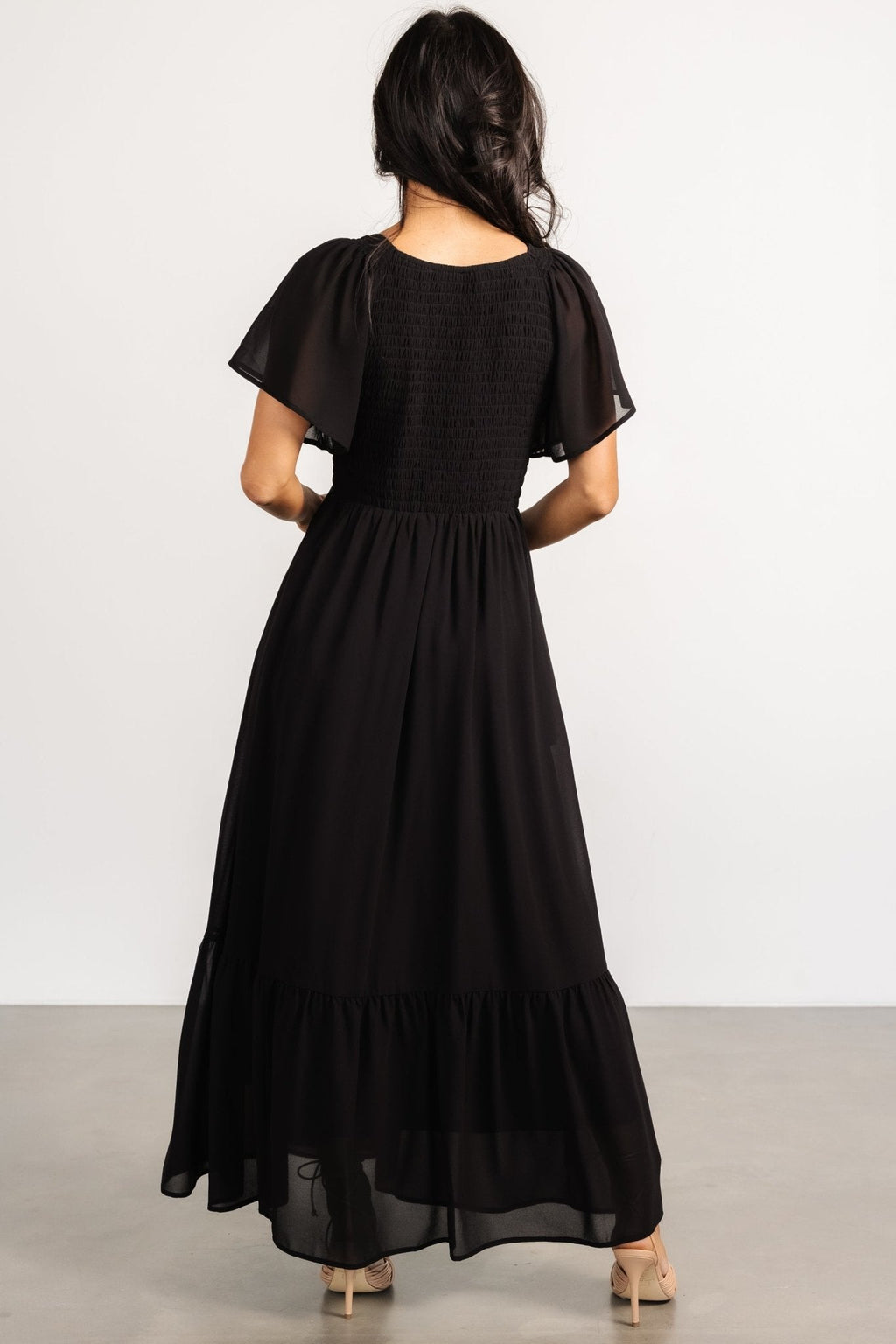 Monica Smocked Dress | Black