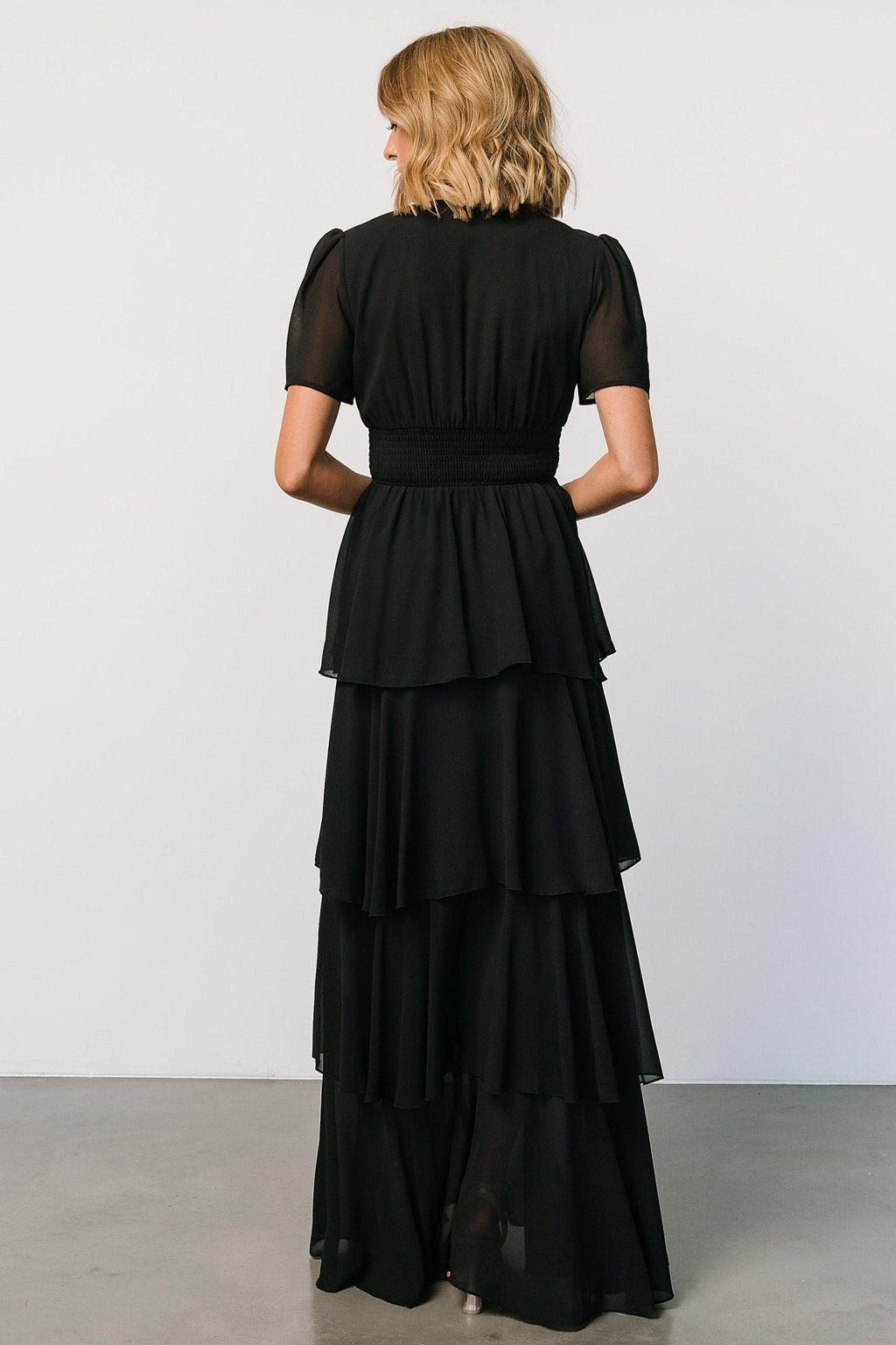 Montaigne Ruffle Maxi Dress | Black