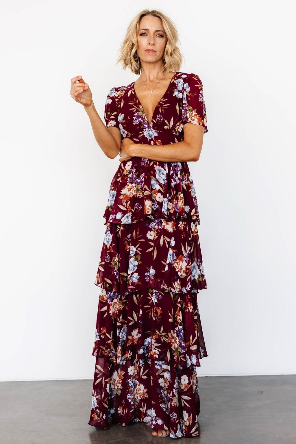 Montaigne Ruffle Maxi Dress | Mulberry Floral