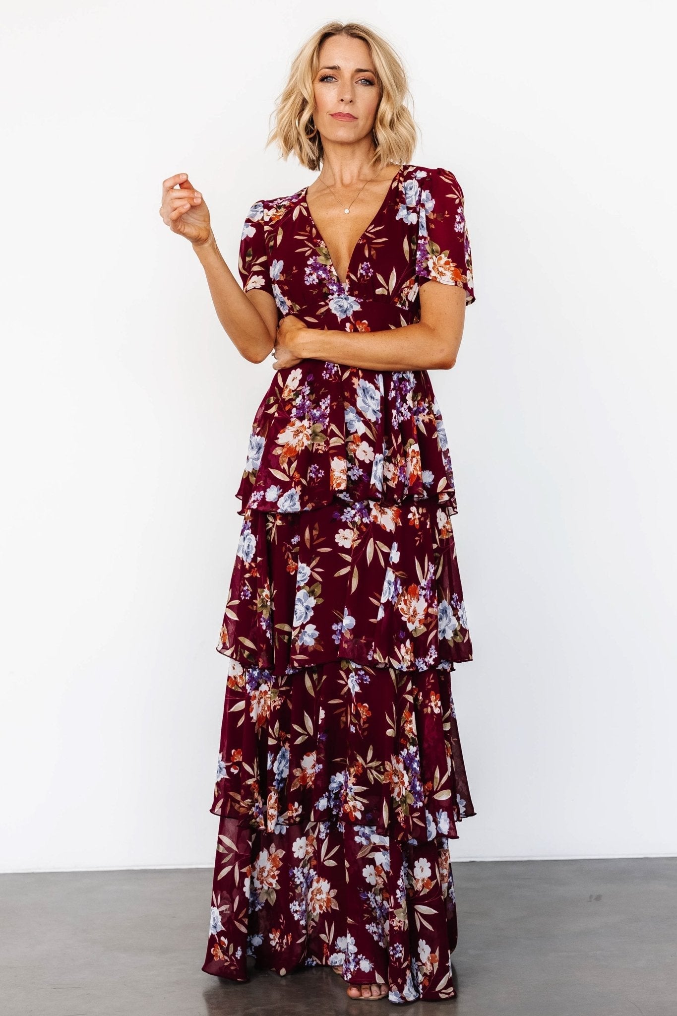 Montaigne Ruffle Maxi Dress | Mulberry Floral