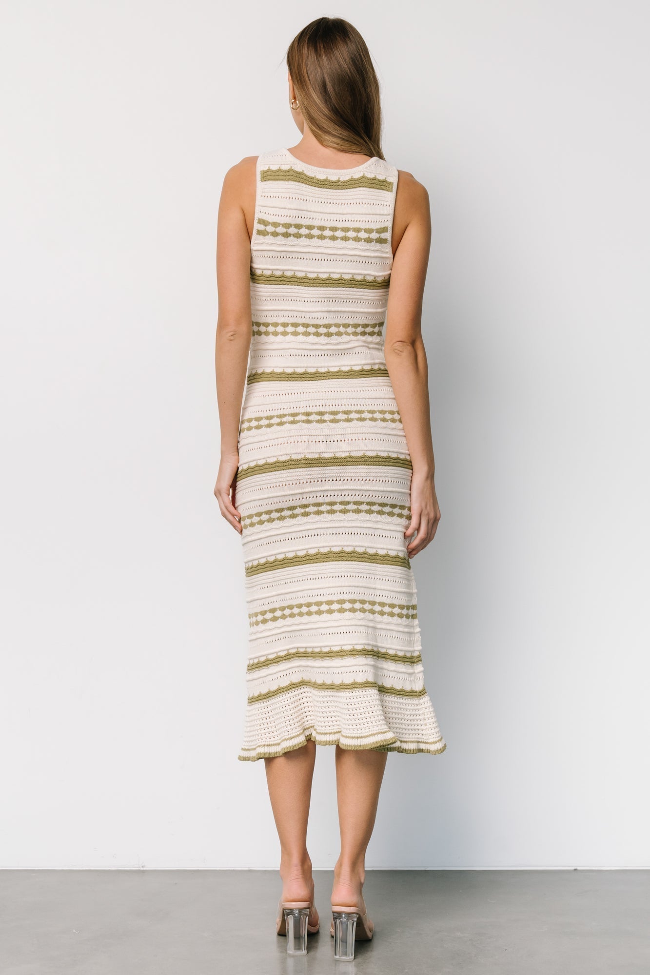 Nicolette Pointelle Dress | Cream + Sage
