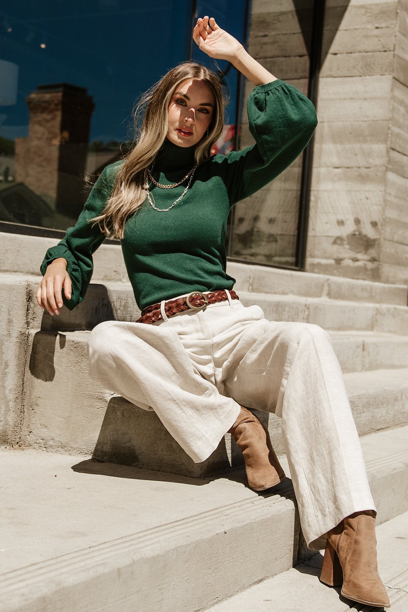 Nielsen Turtleneck Sweater | Emerald