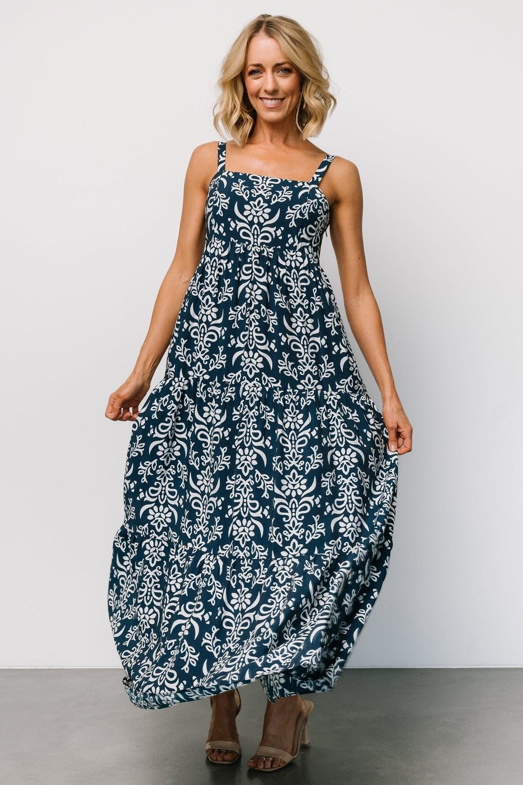 Oceanside Maxi Dress | Navy Print