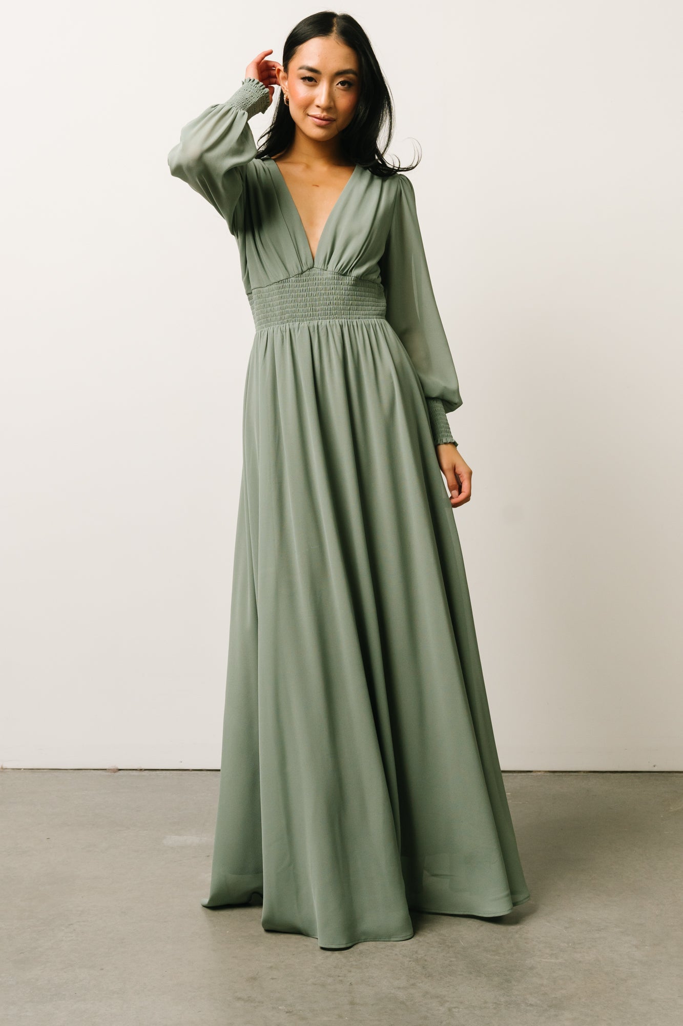 Olivia Maxi Dress | Eucalyptus