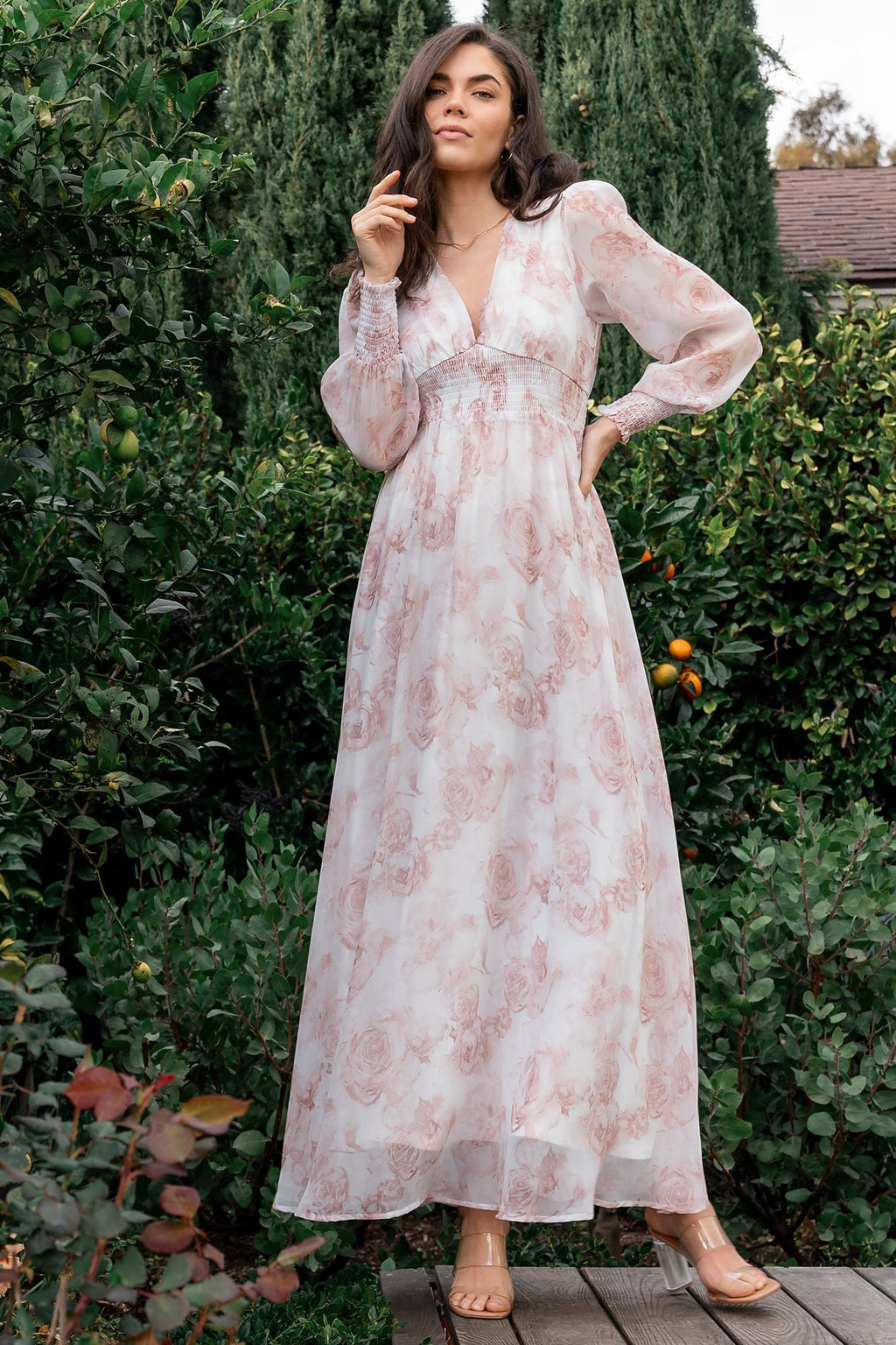 Olivia Maxi Dress | Pink Floral
