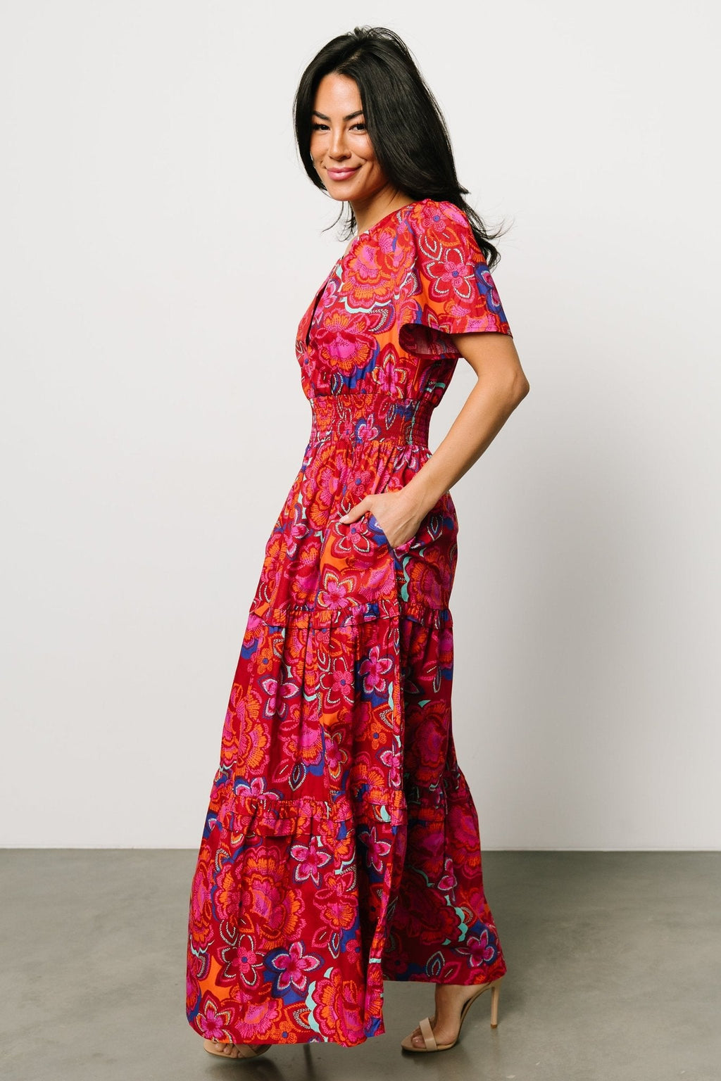 Palmer Tiered Maxi Dress | Multi Floral