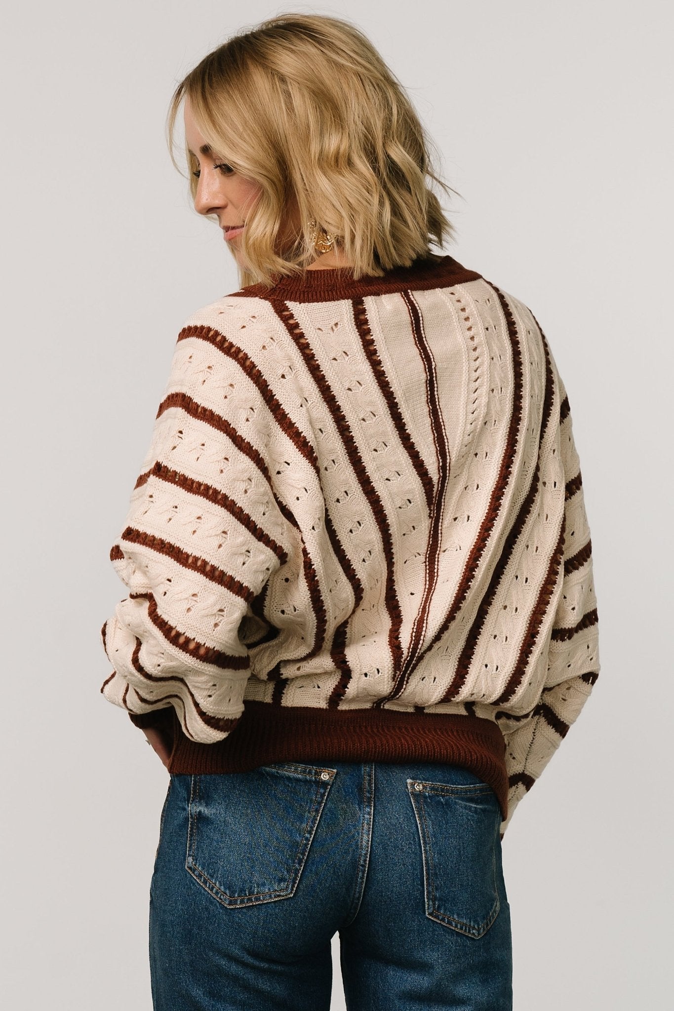 Paola Pointelle Sweater | Cream + Copper