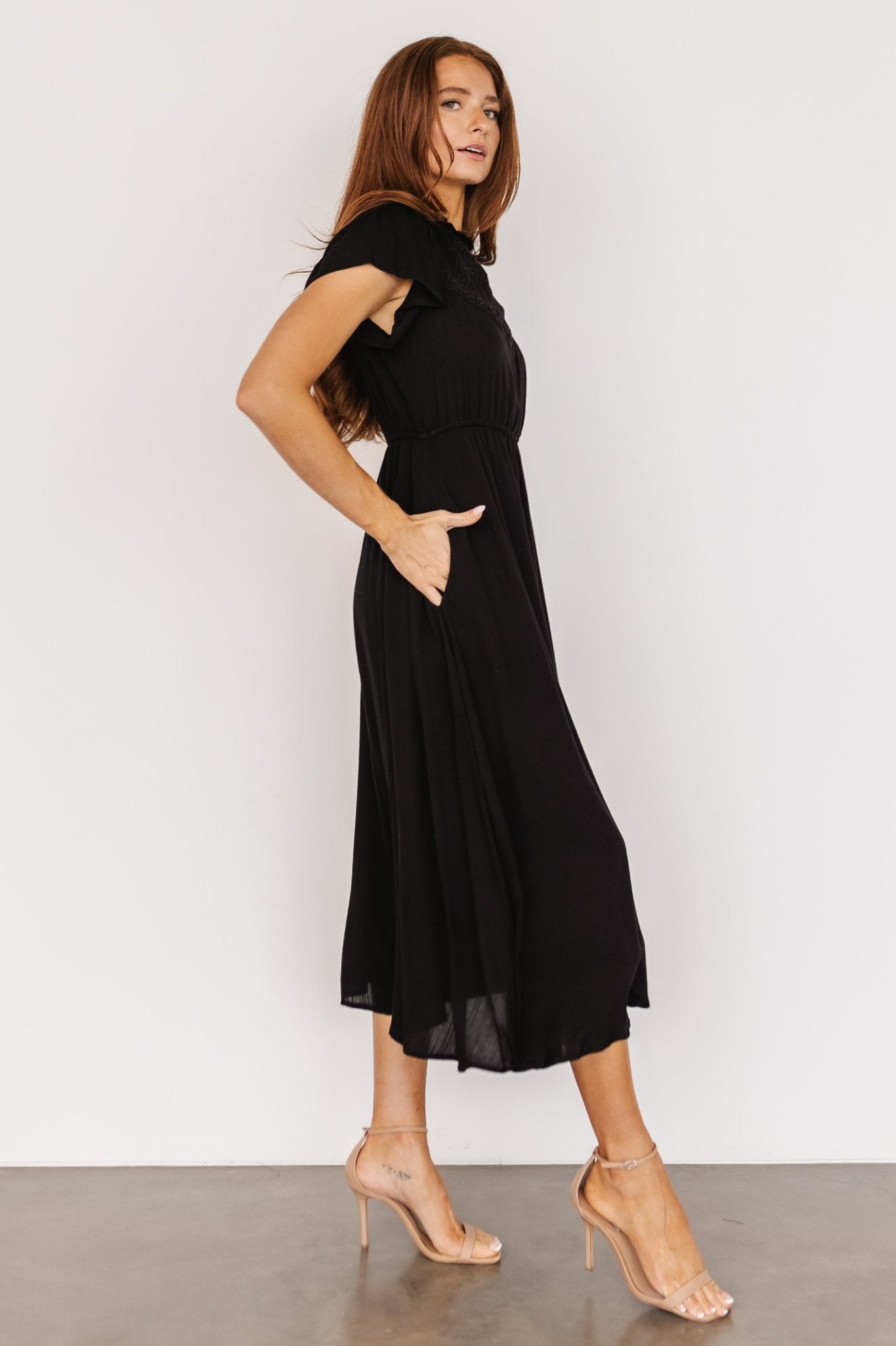 Prestyn Midi Dress | Black