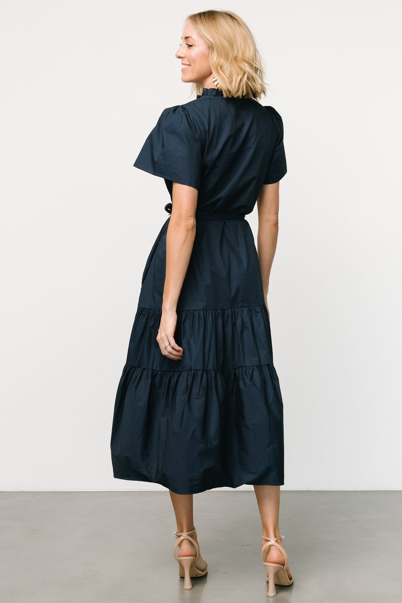 Providence Poplin Dress | Navy