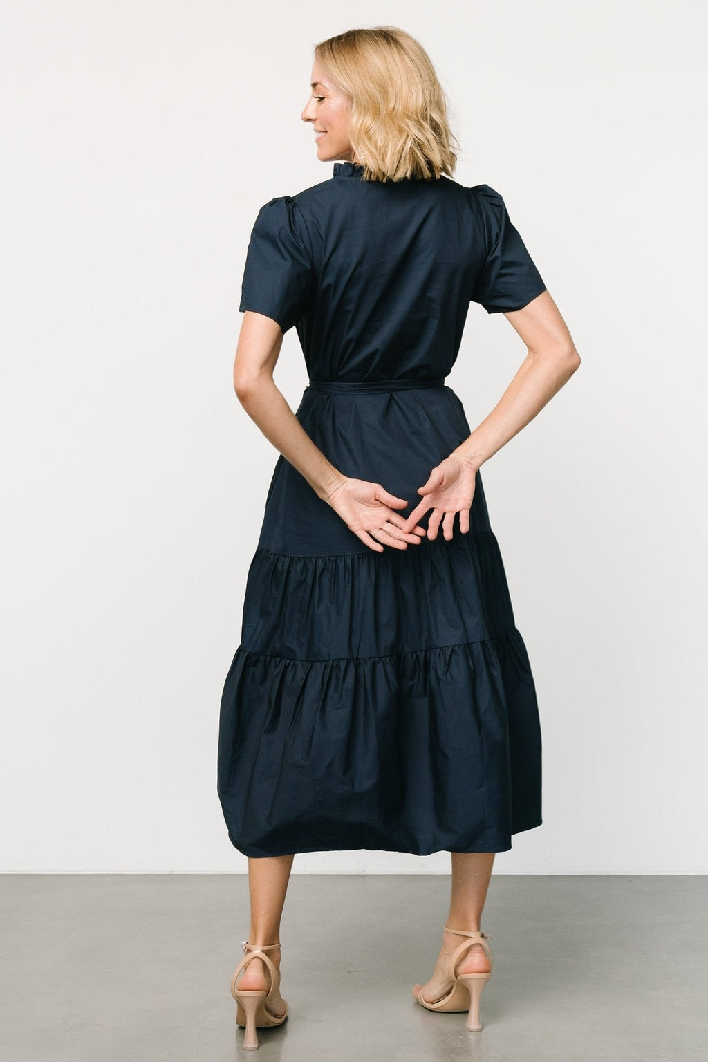 Providence Poplin Dress | Navy