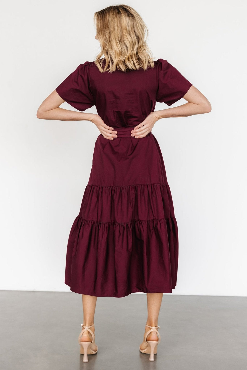 Providence Poplin Dress | Wine