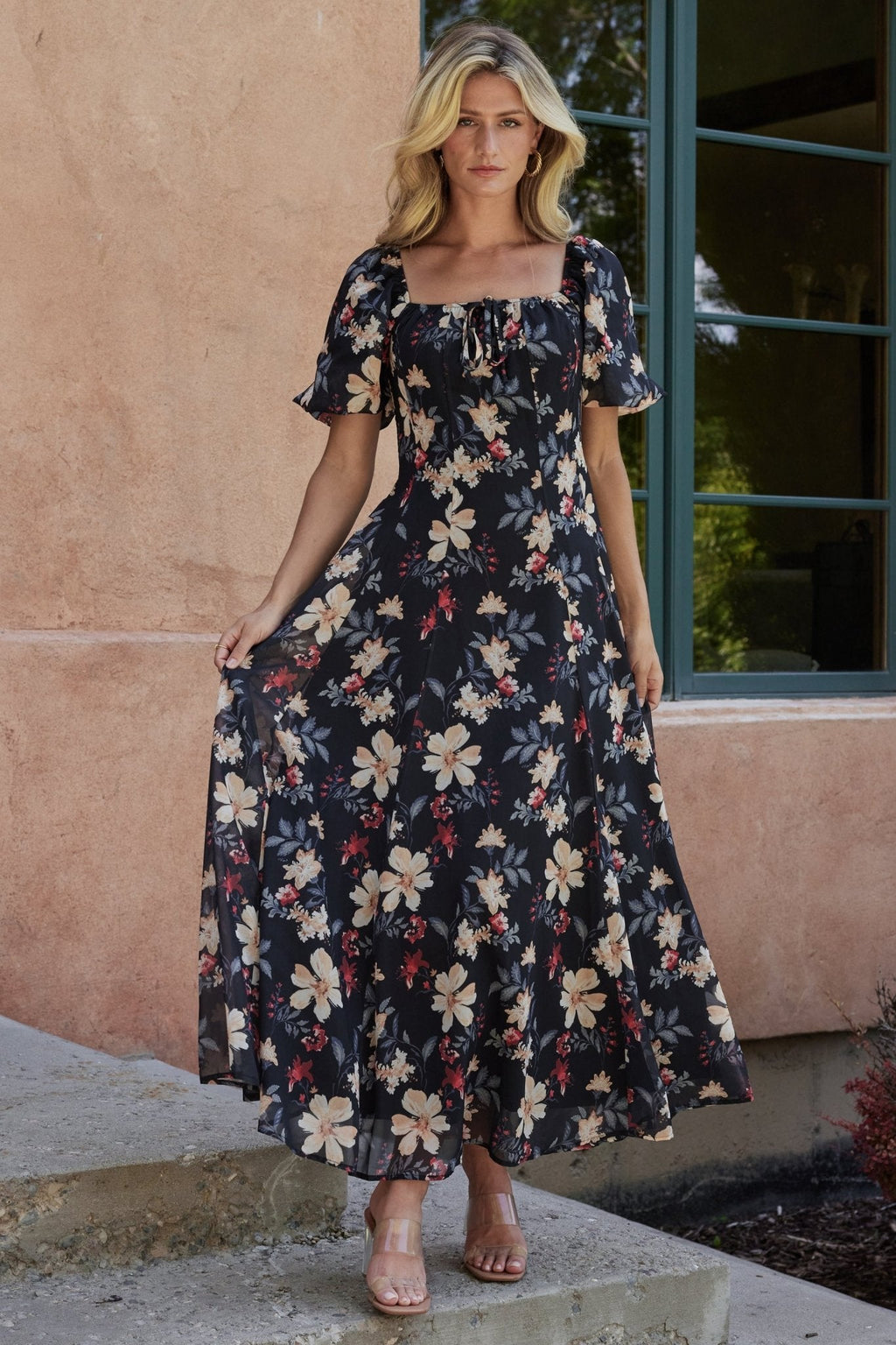 Raelynn Maxi Dress | Black Floral
