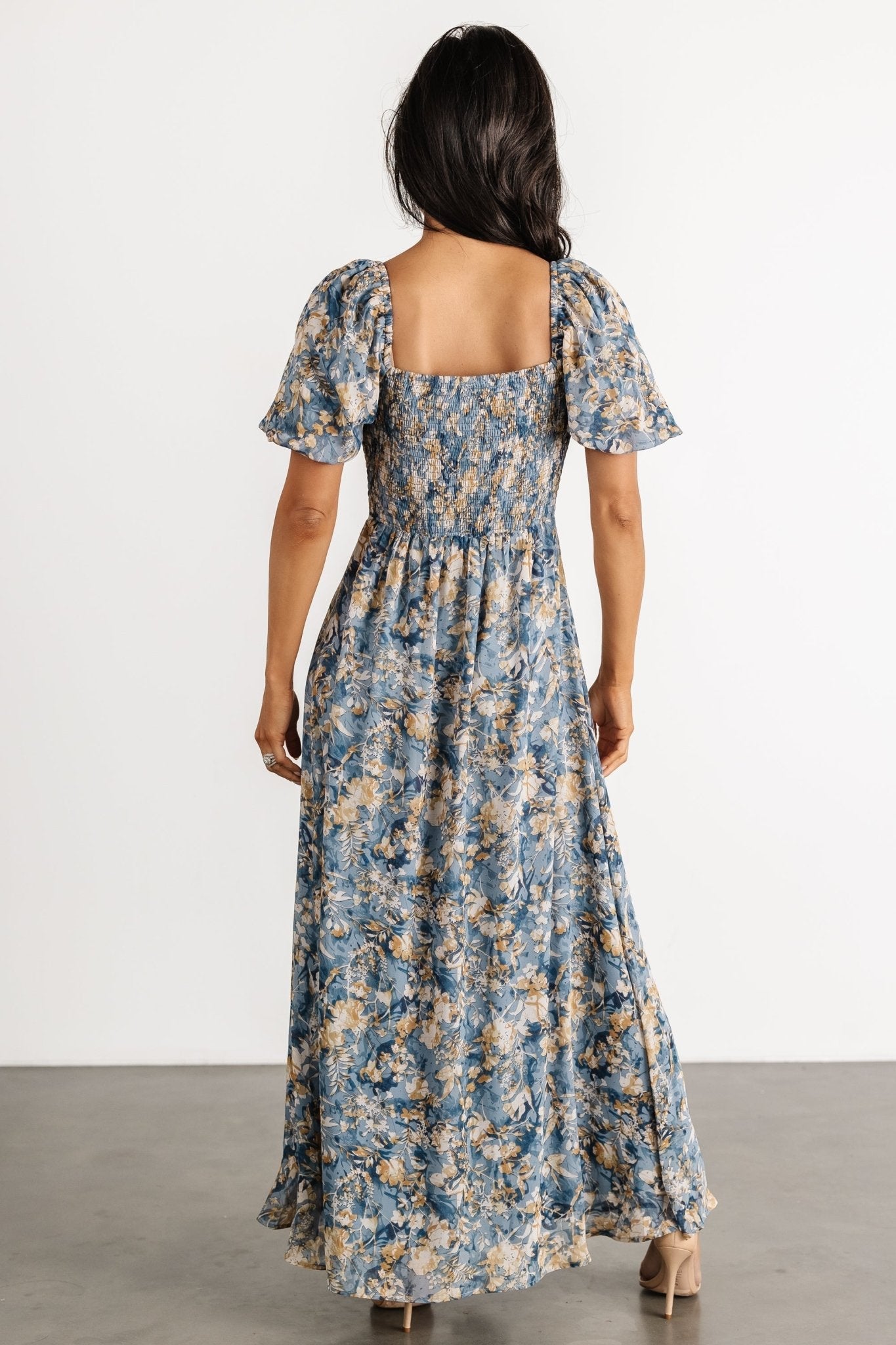 Raelynn Maxi Dress | Dusty Blue Floral