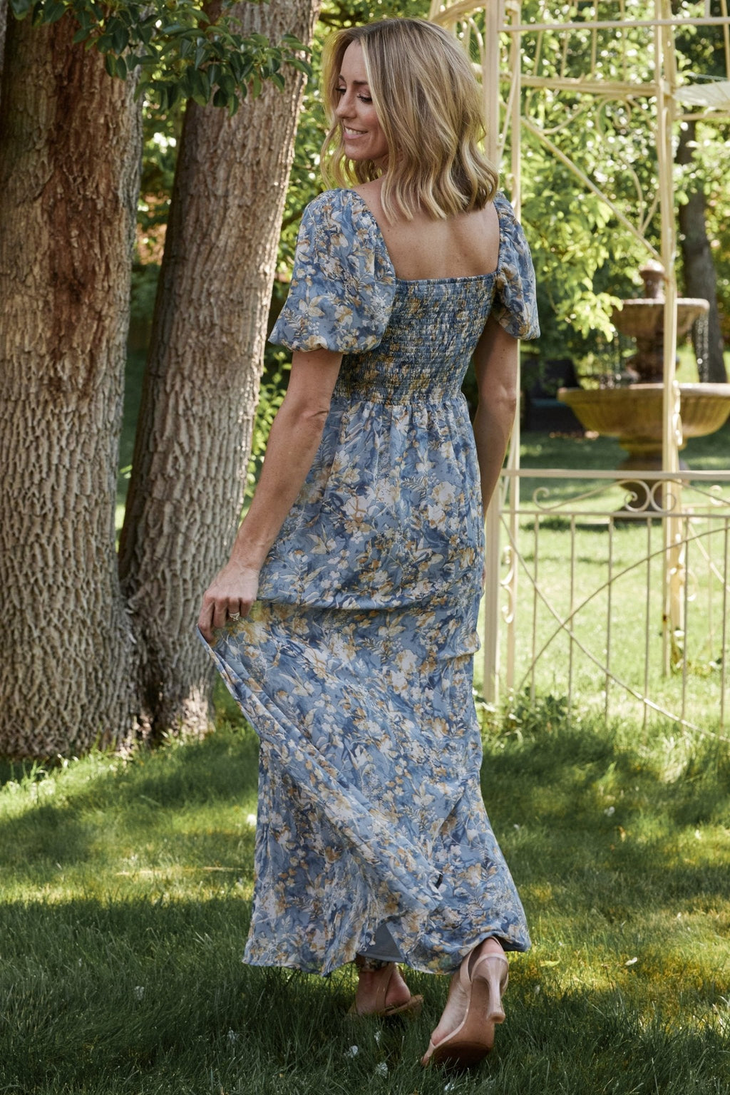 Raelynn Maxi Dress | Dusty Blue Floral