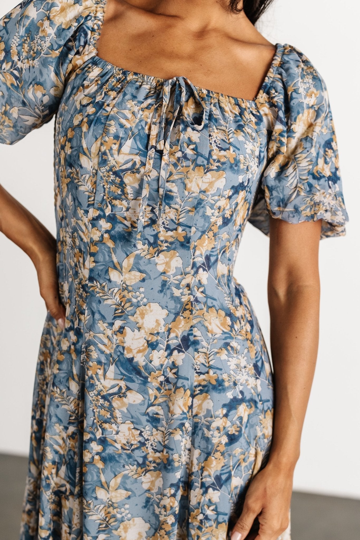 Raelynn Maxi Dress | Dusty Blue Floral