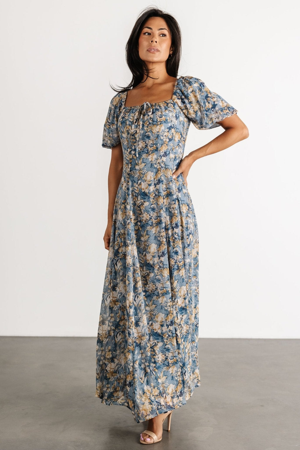 Raelynn Maxi Dress | Dusty Blue Floral