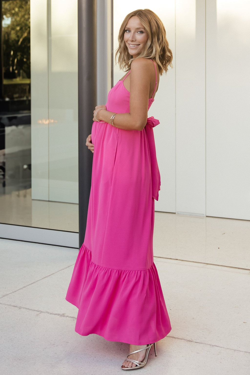 Regan Tank Maxi Dress | Fuchsia