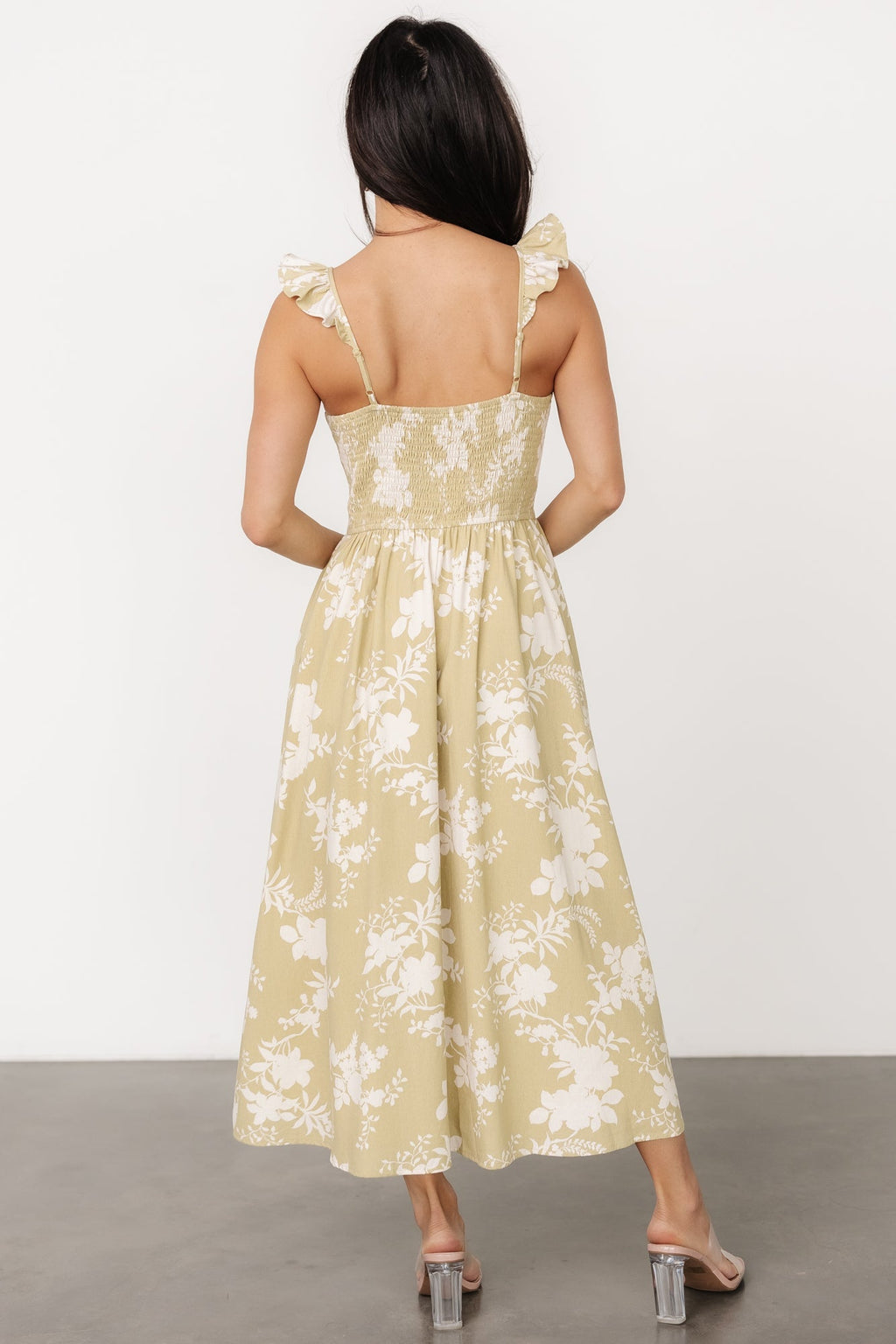 Renna Button Top Dress | Vintage Sage