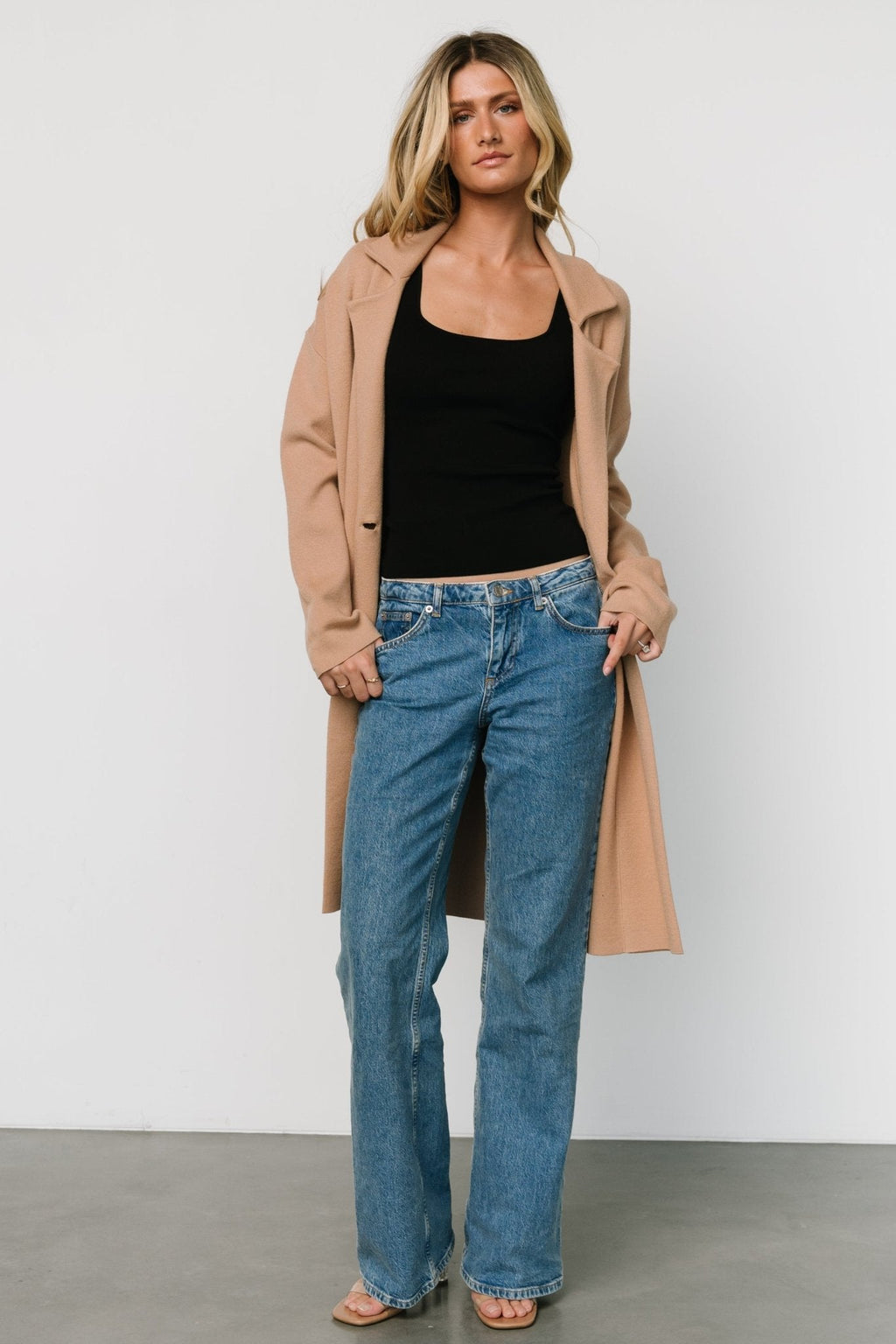 Roland Long Jacket | Light Camel