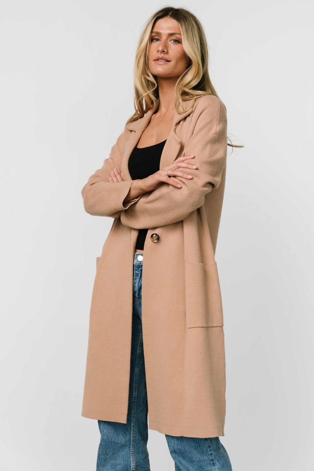 Roland Long Jacket | Light Camel