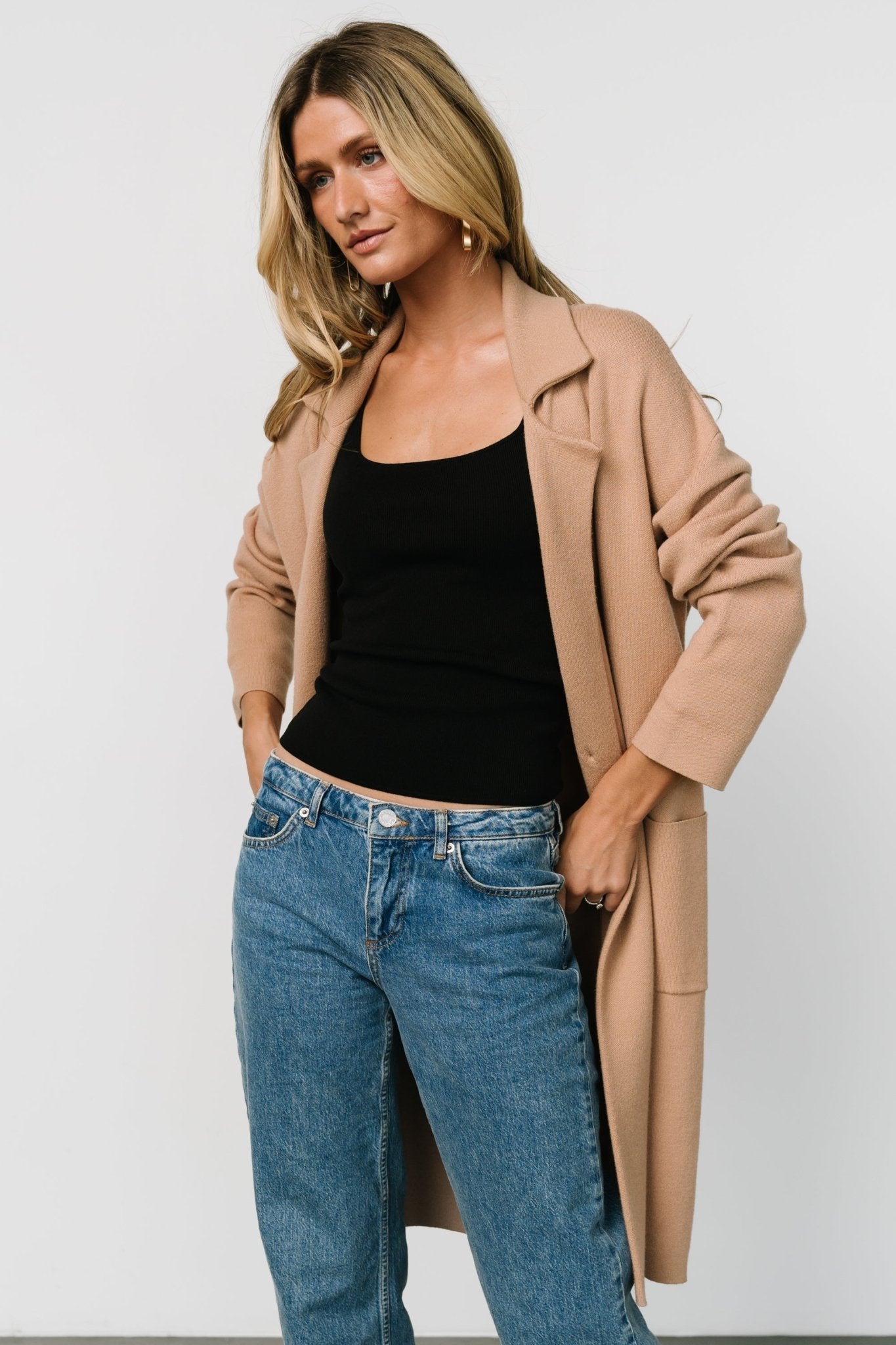 Roland Long Jacket | Light Camel