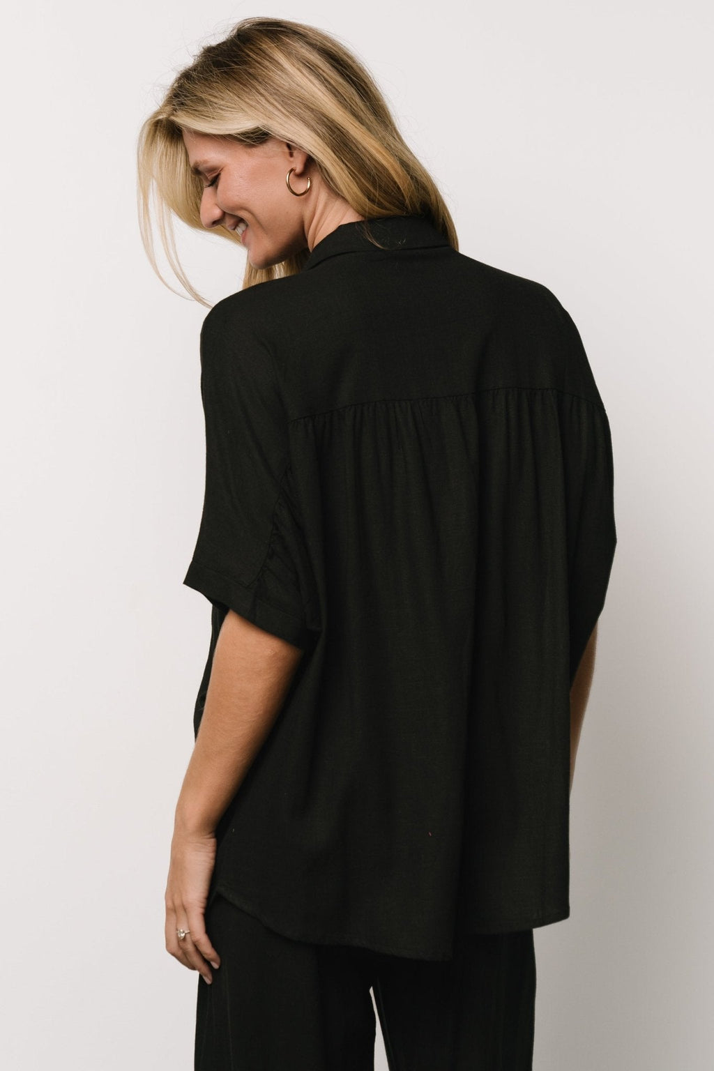 Romy Button Top | Black