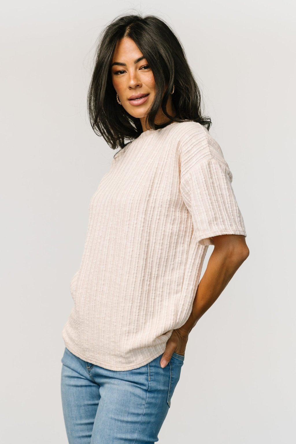 Roxi Open Back Tie Top | Natural